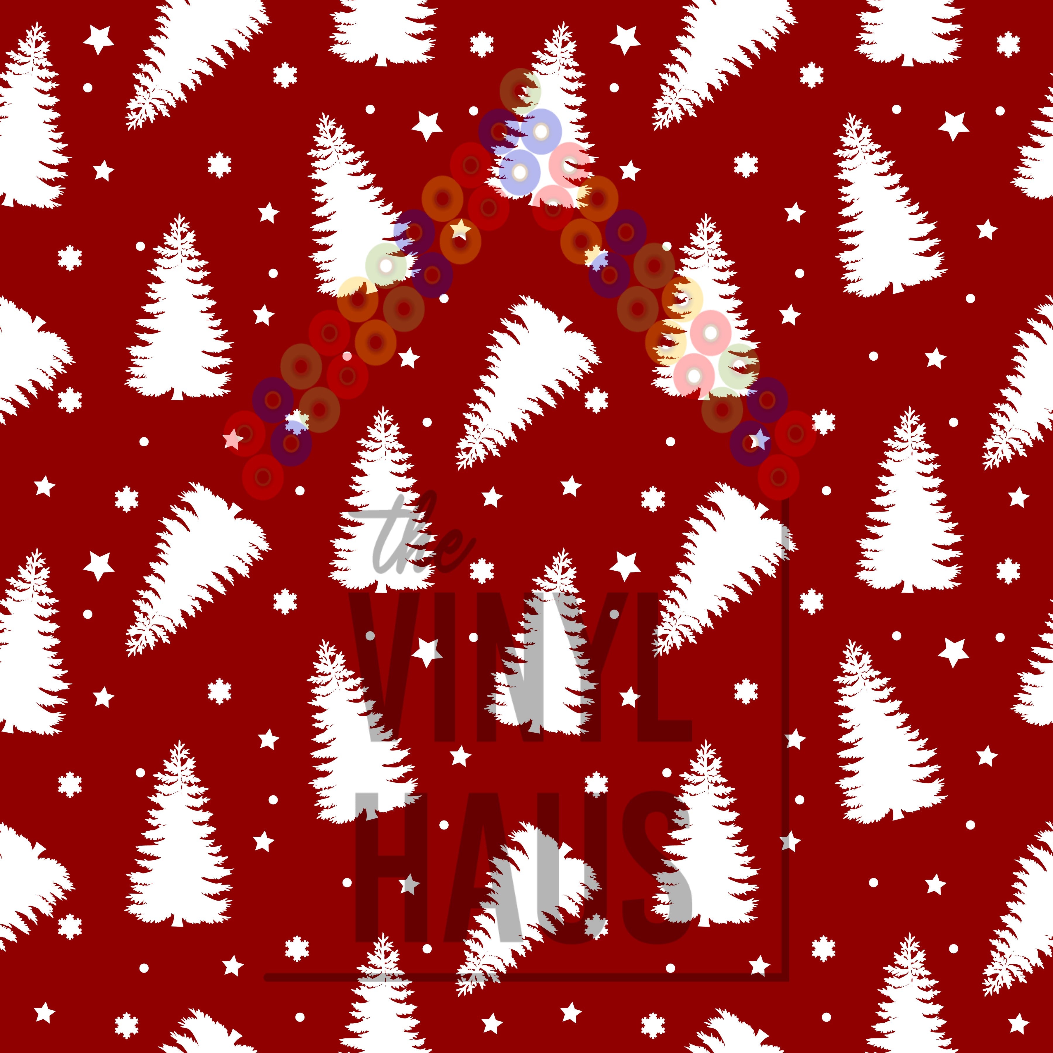 Christmas Tree Pattern Vinyl 12" x 12" - The Vinyl Haus