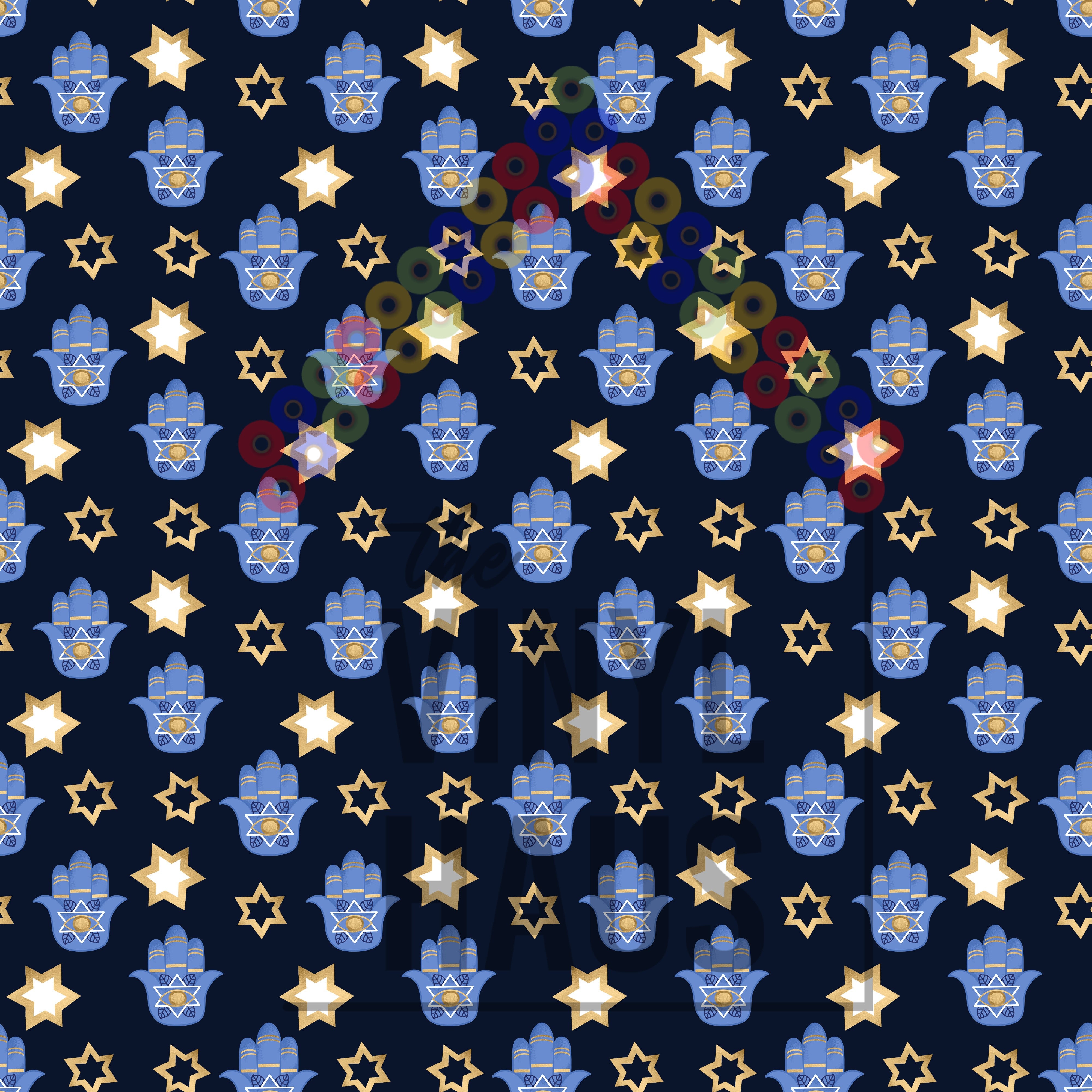 Hanukkah Pattern Vinyl 12" x 12" - The Vinyl Haus