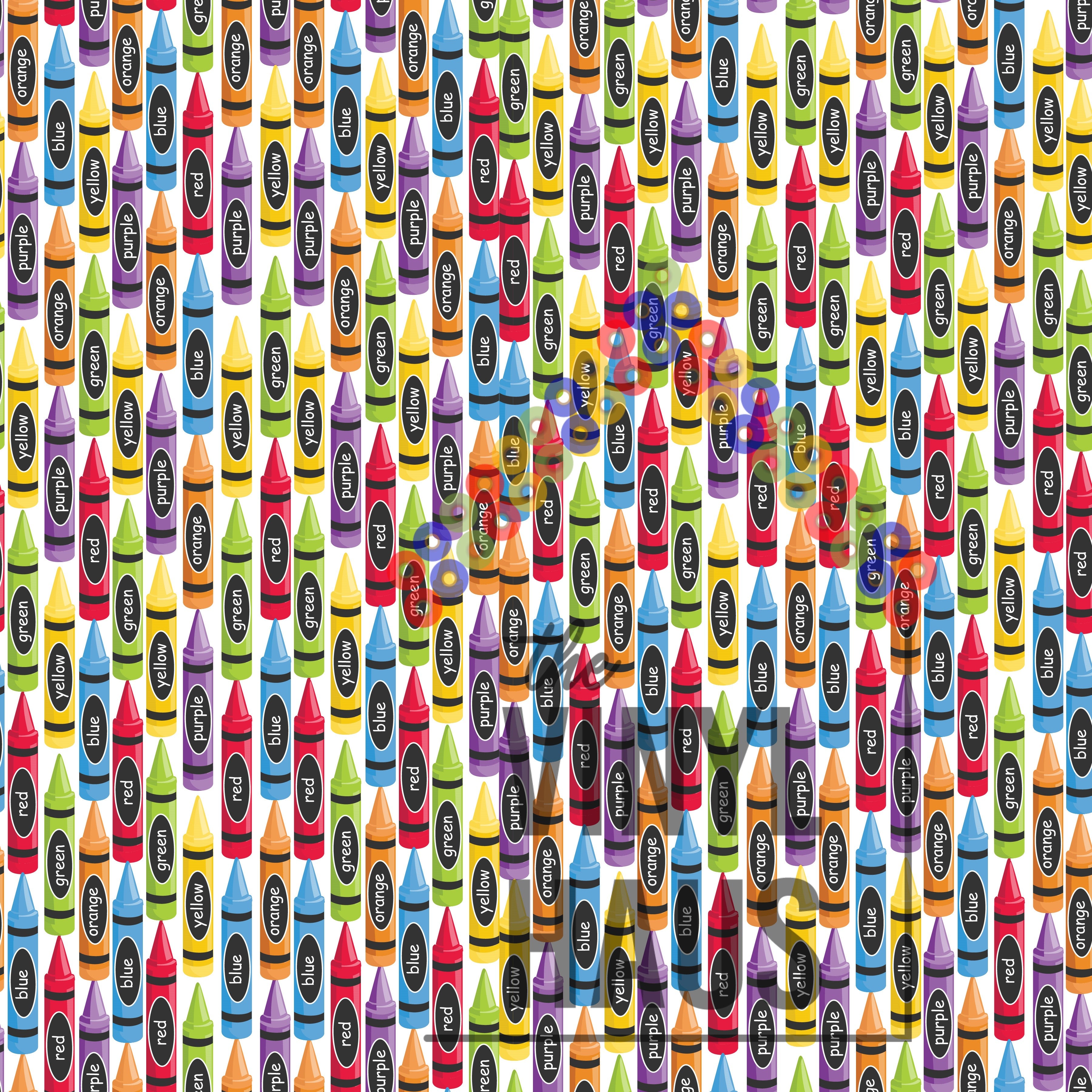 Crayon Pattern Vinyl 12" x 12" - The Vinyl Haus