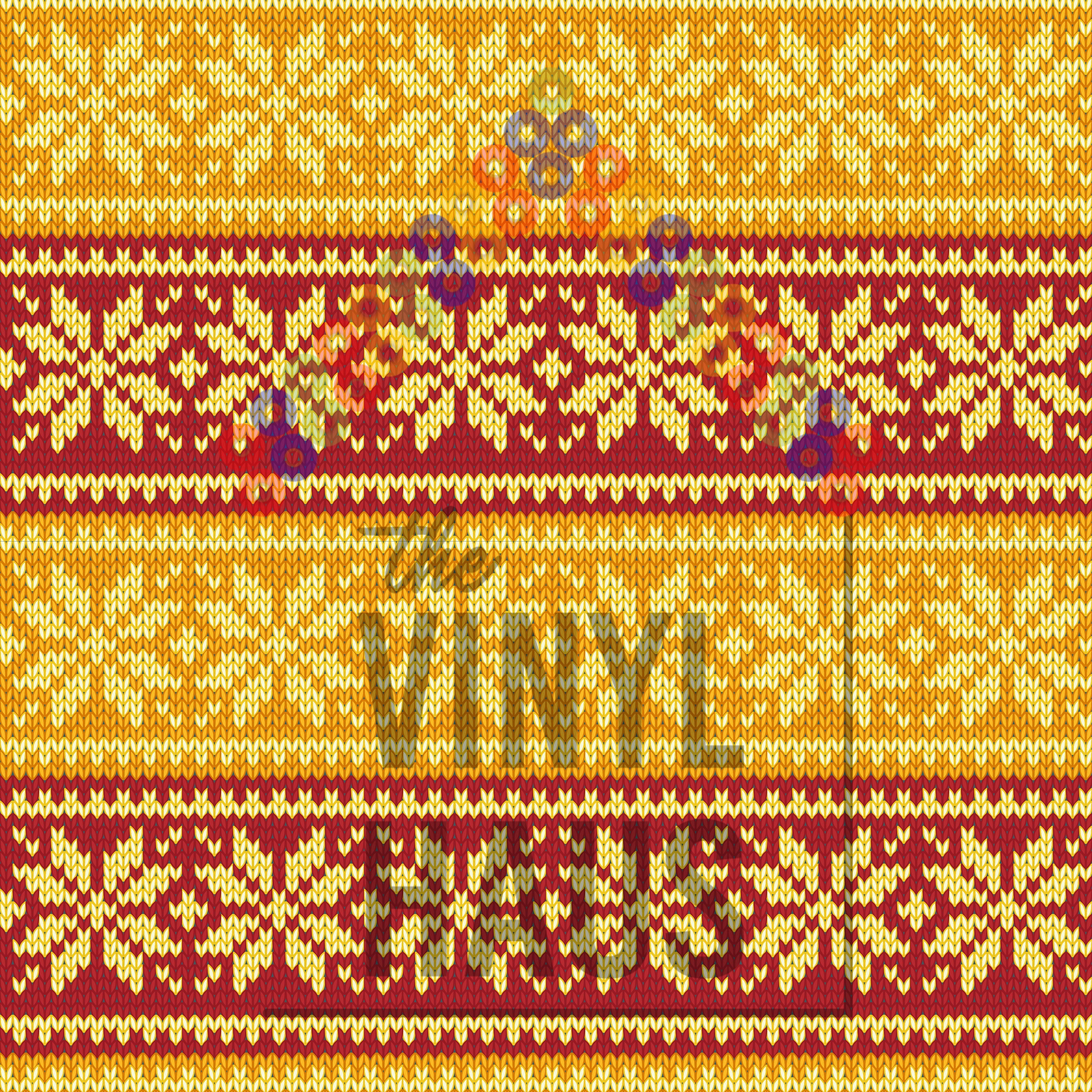 Ugly Sweater Christmas Snowflakes Pattern Vinyl 12" x 12" - The Vinyl Haus