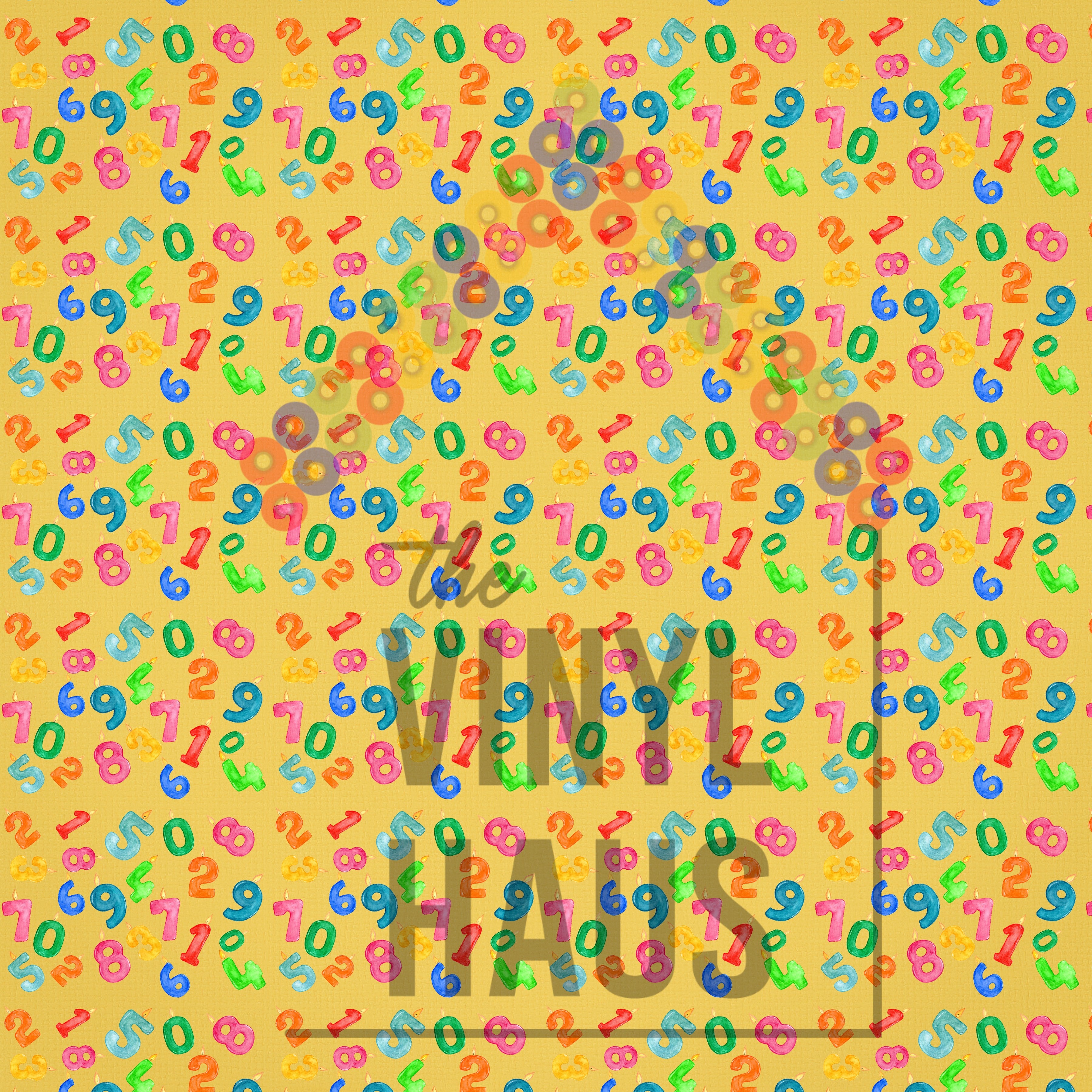 Birthday Candles Pattern Vinyl 12" x 12" - The Vinyl Haus