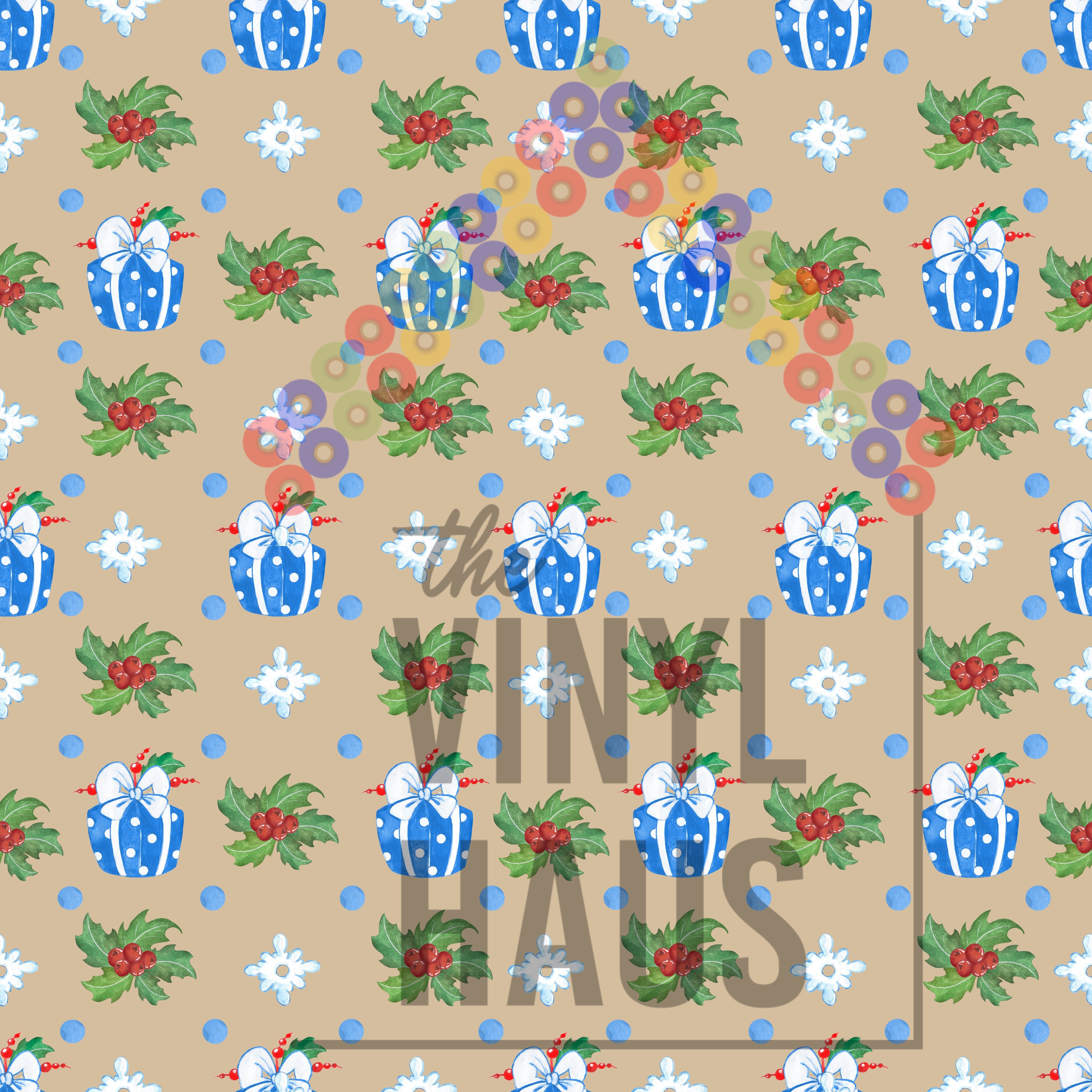 Christmas Presents Pattern Vinyl 12" x 12" - The Vinyl Haus