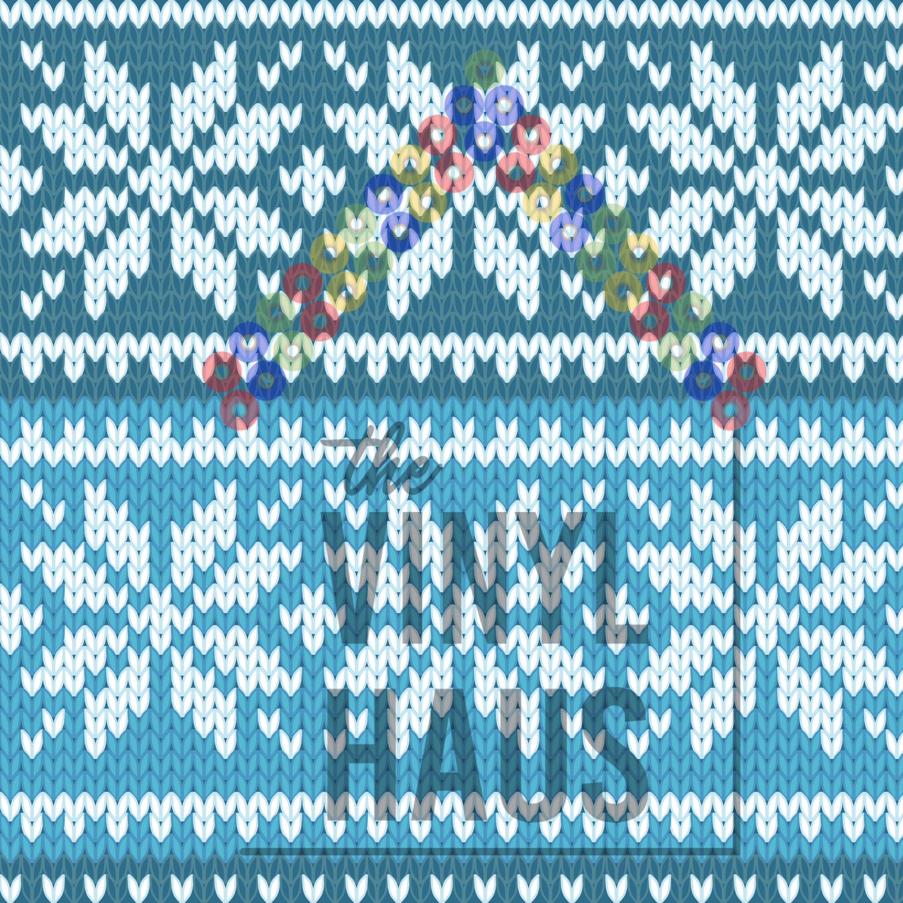 Ugly Sweater Christmas Snowflakes Pattern Vinyl 12" x 12" - The Vinyl Haus
