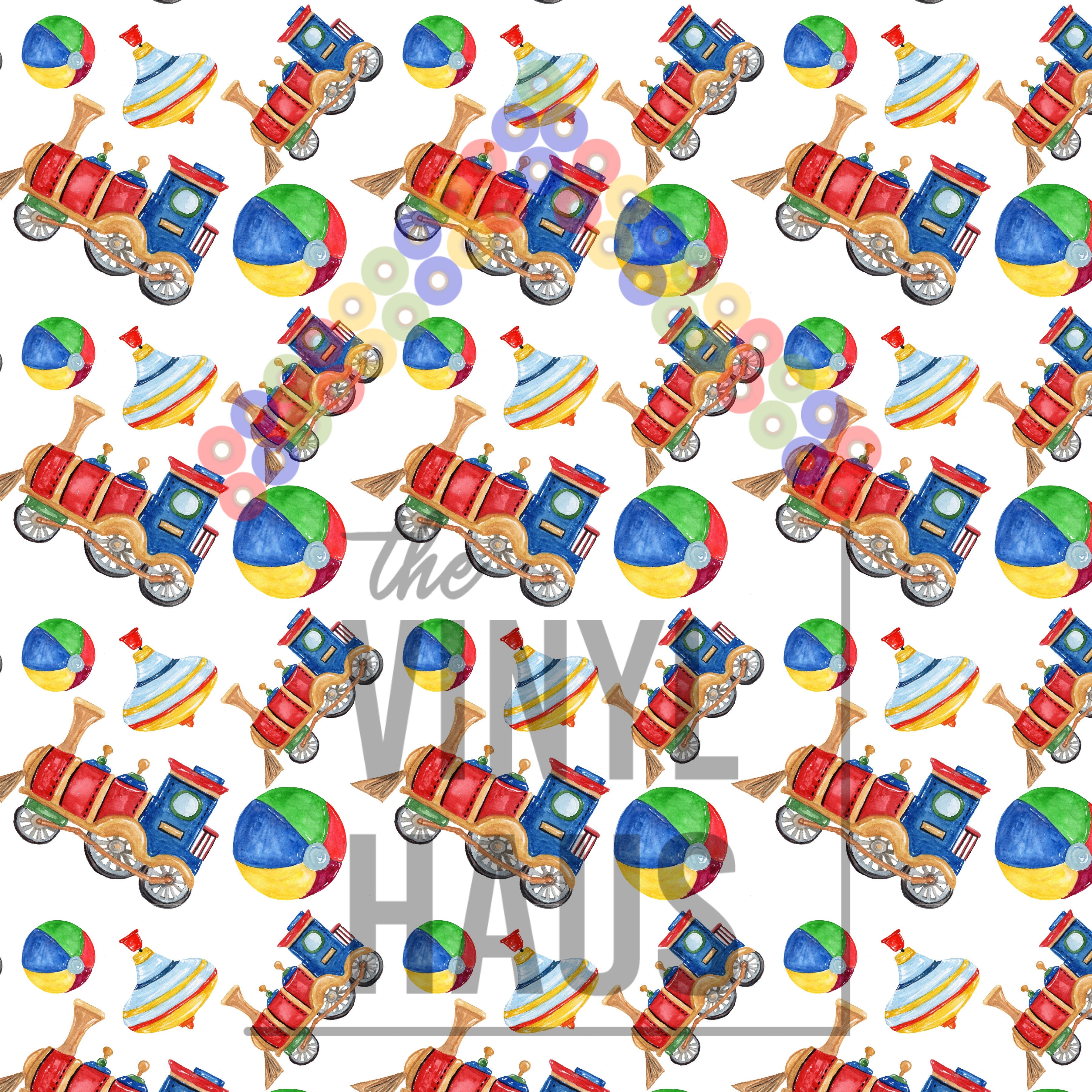Vintage Toys Pattern Vinyl 12" x 12" - The Vinyl Haus