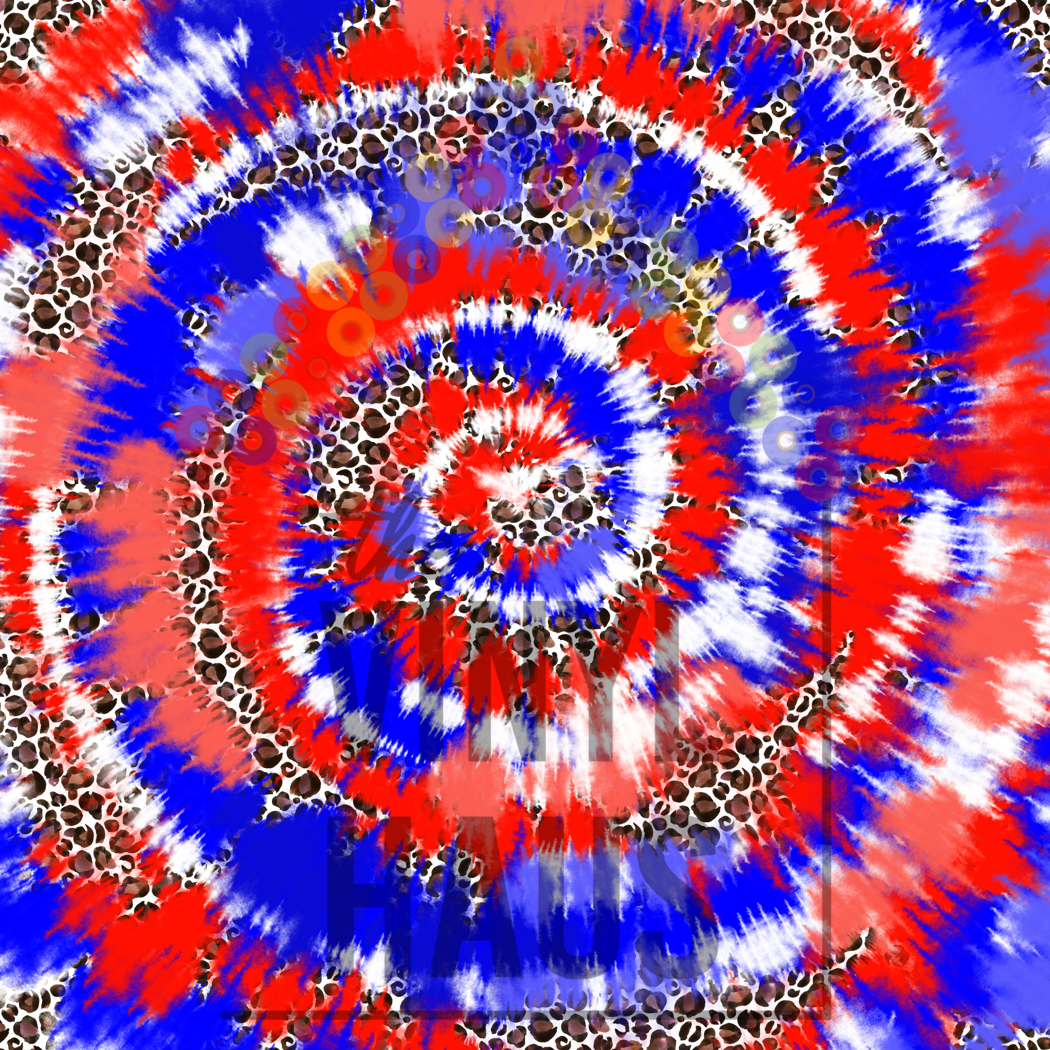 4th Of July Leopard Tie Dye Pattern Vinyl 12" x 12" - The Vinyl Haus