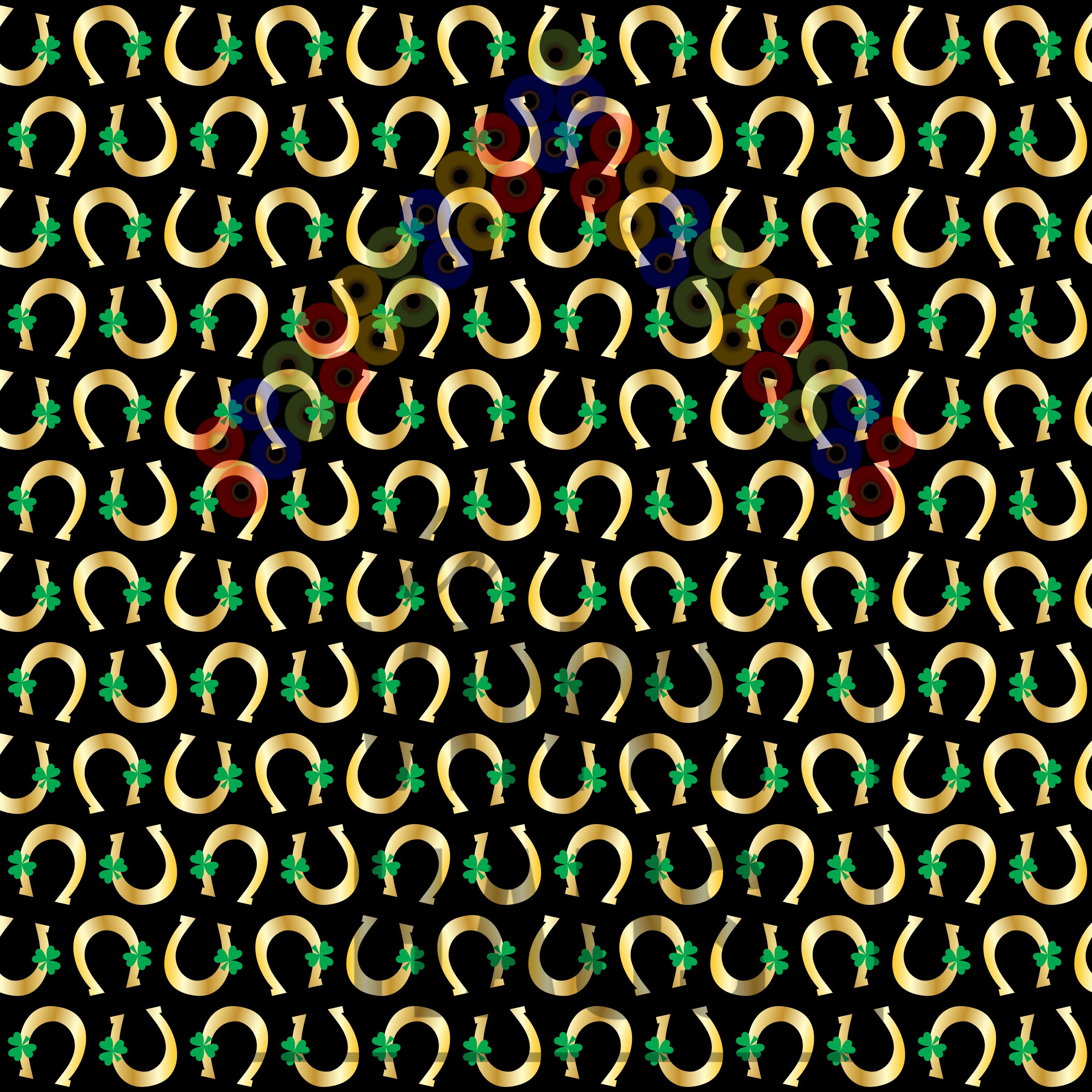 Lucky Horseshoe and Shamrocks Pattern Vinyl 12" x 12 - The Vinyl Haus