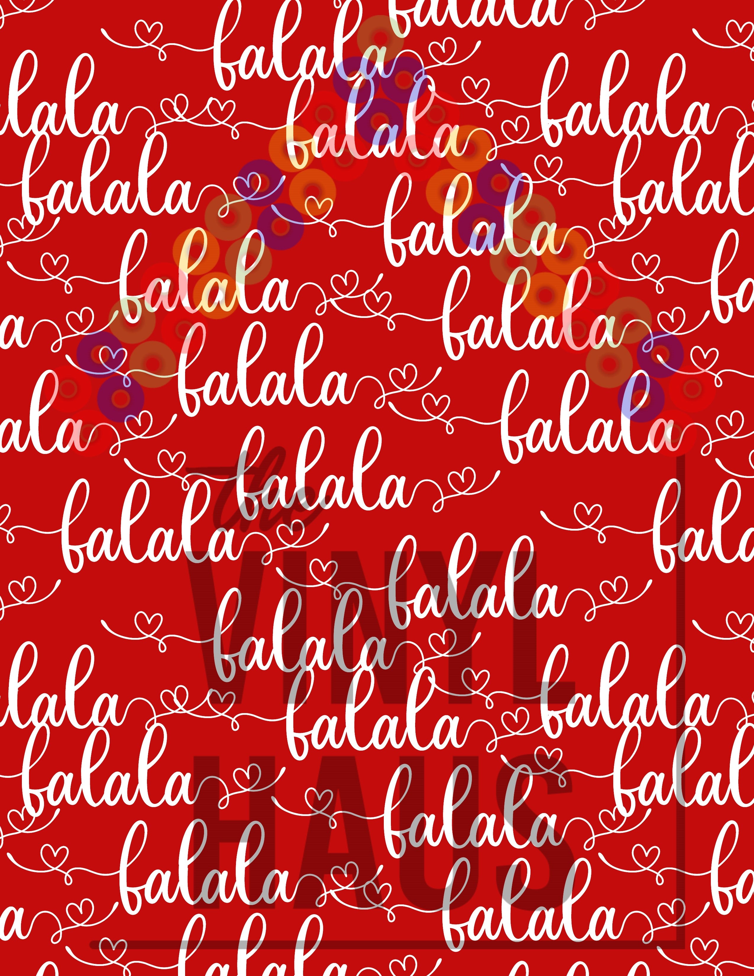 Fa La La Christmas Pattern Vinyl 12" x 9" - The Vinyl Haus