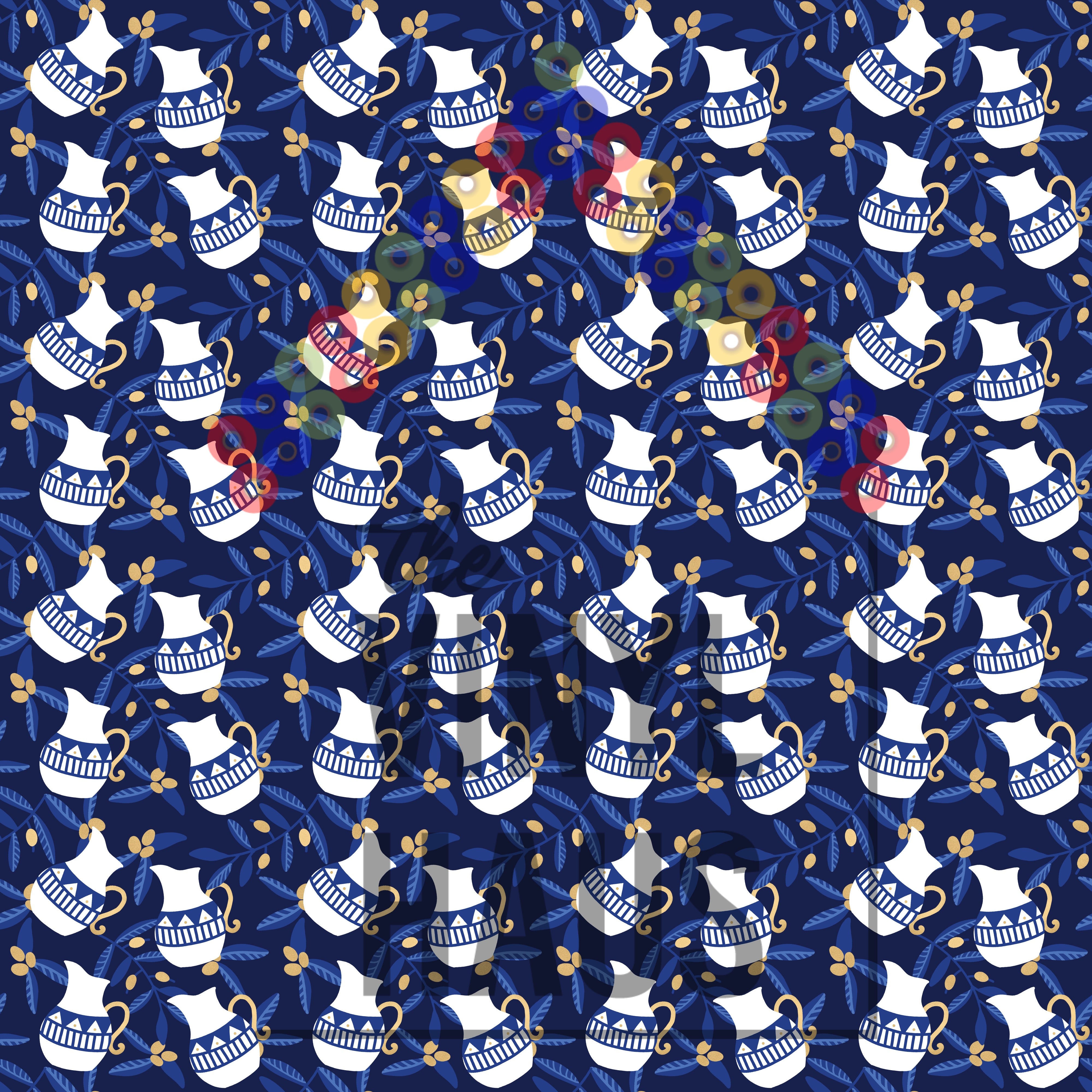 Hanukkah Pattern Vinyl 12" x 12" - The Vinyl Haus