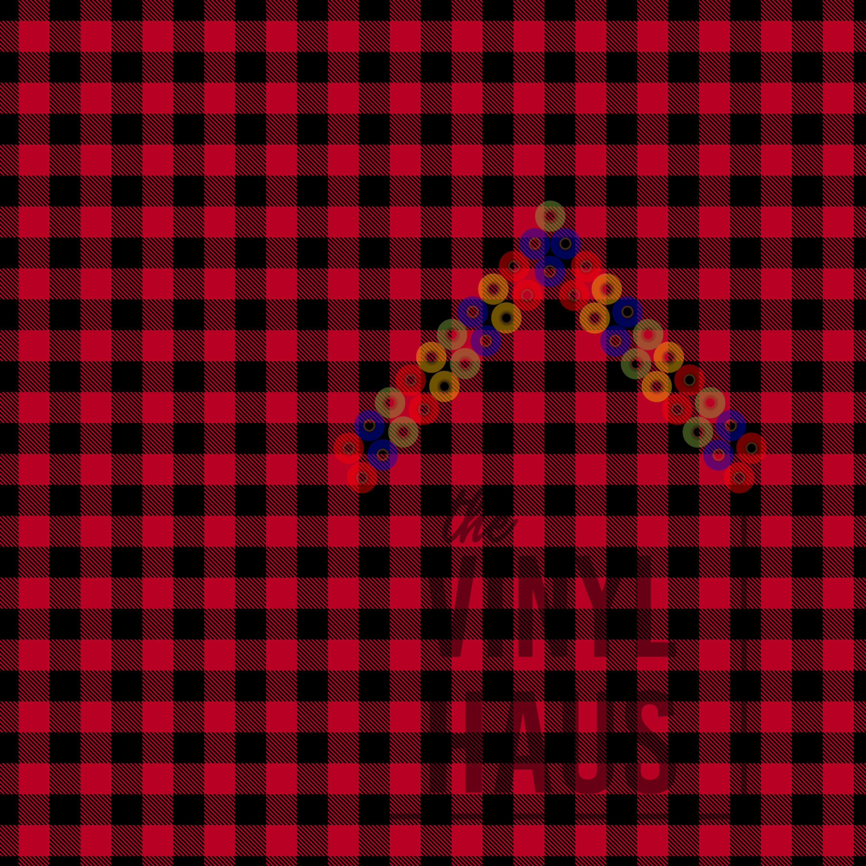 Red and Black Buffalo Plaid Pattern Vinyl 12" x 12" - The Vinyl Haus
