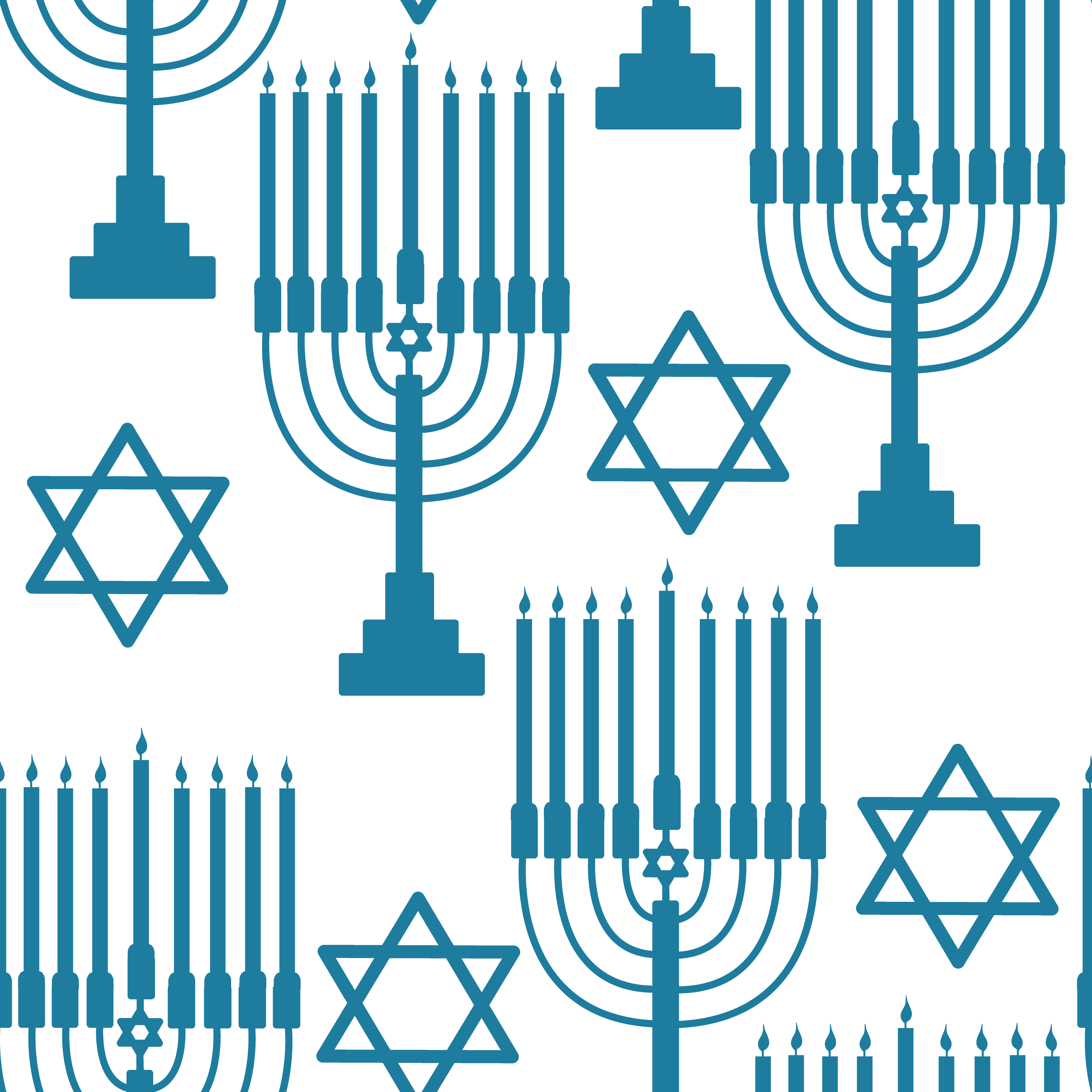 Hanukkah Pattern Vinyl 12" x 9" - The Vinyl Haus