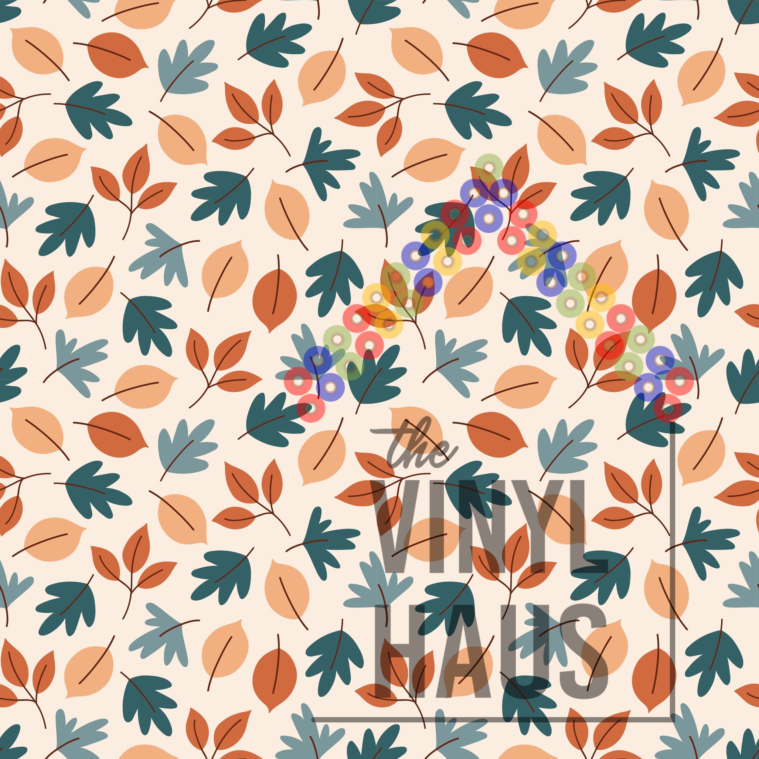 Fall Leaves and Roses Vinyl