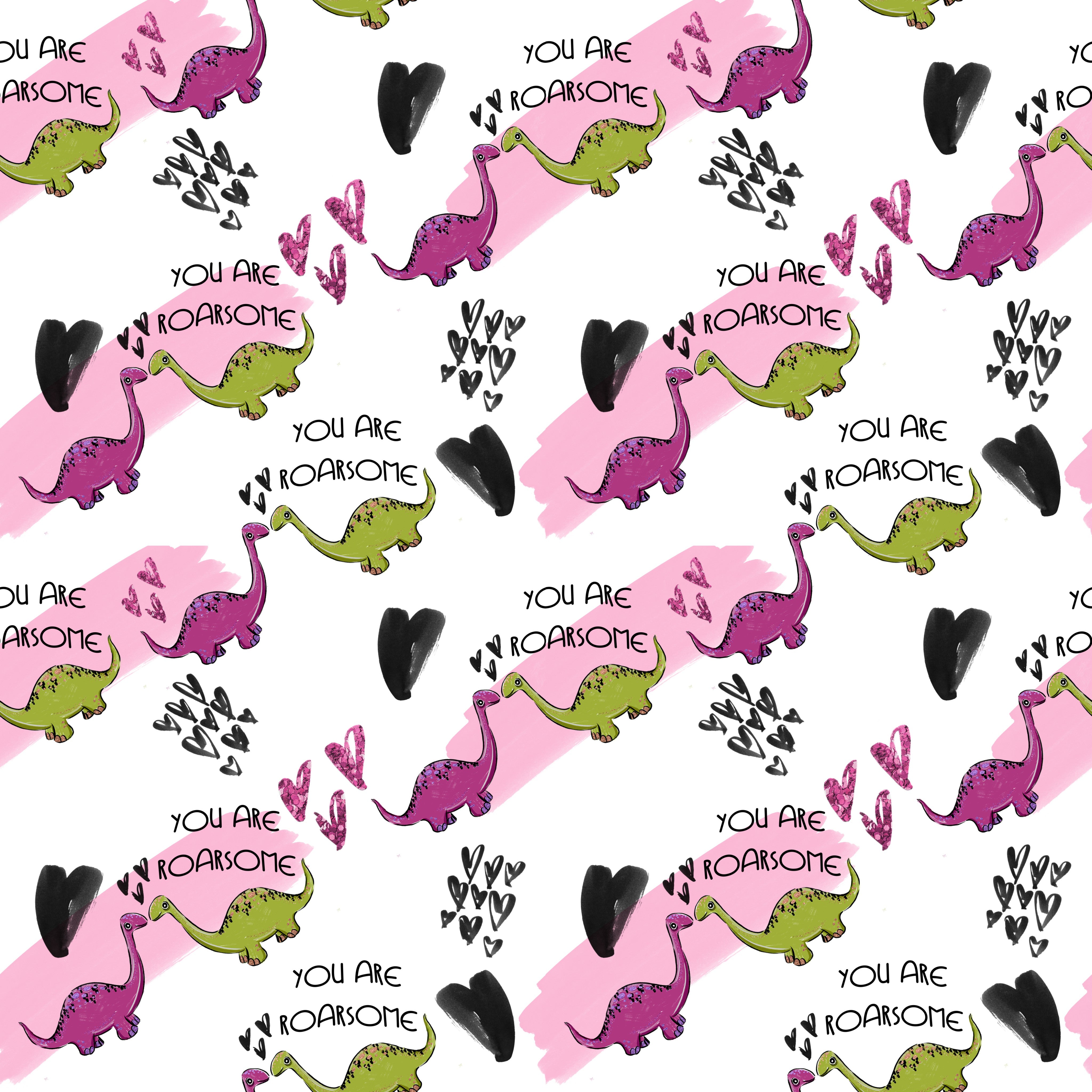 Dinosaurs Roarsome Brontosaurus Pattern Vinyl 12" x 12" - The Vinyl Haus