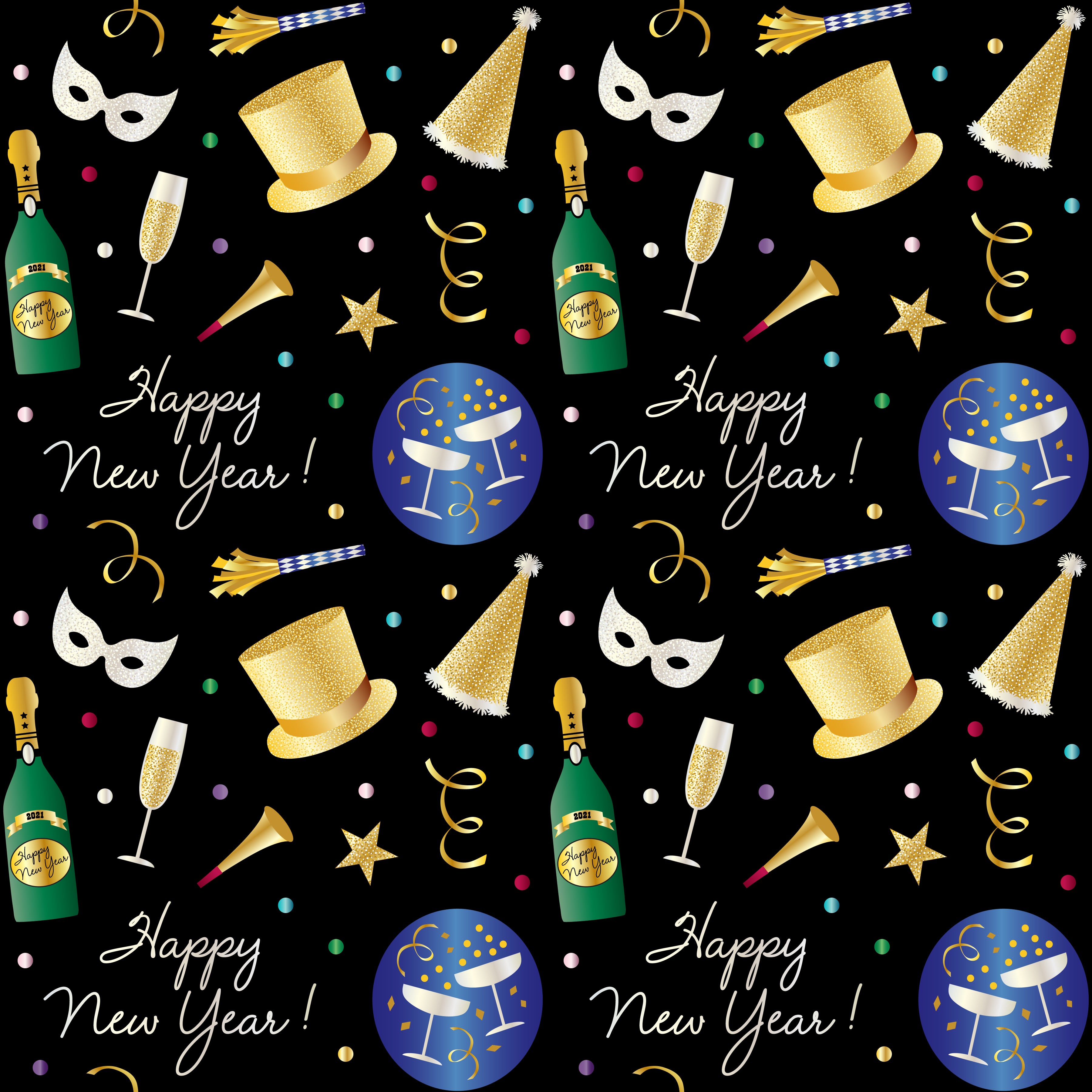 Happy New Year Pattern Vinyl 12" x 12" - The Vinyl Haus