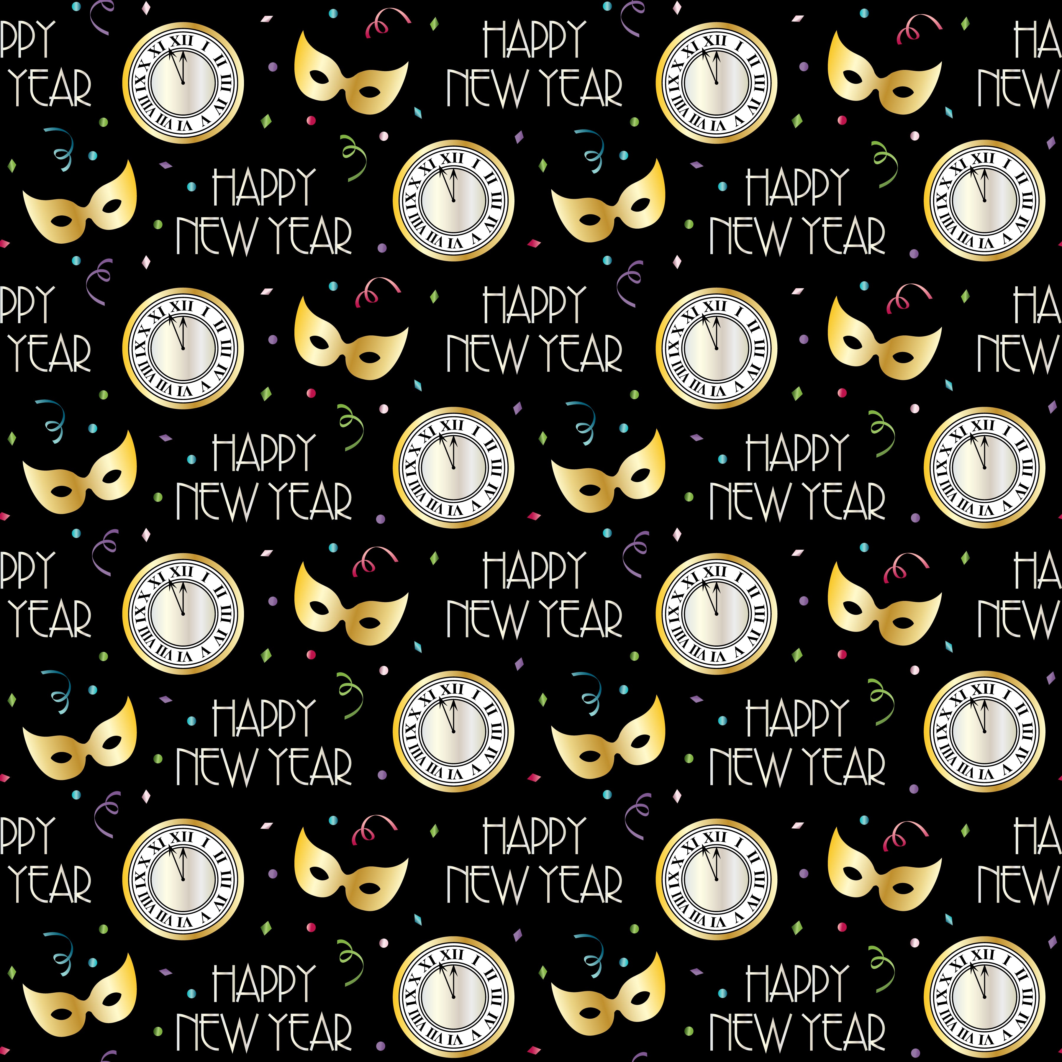 Happy New Year Pattern Vinyl 12" x 12" - The Vinyl Haus
