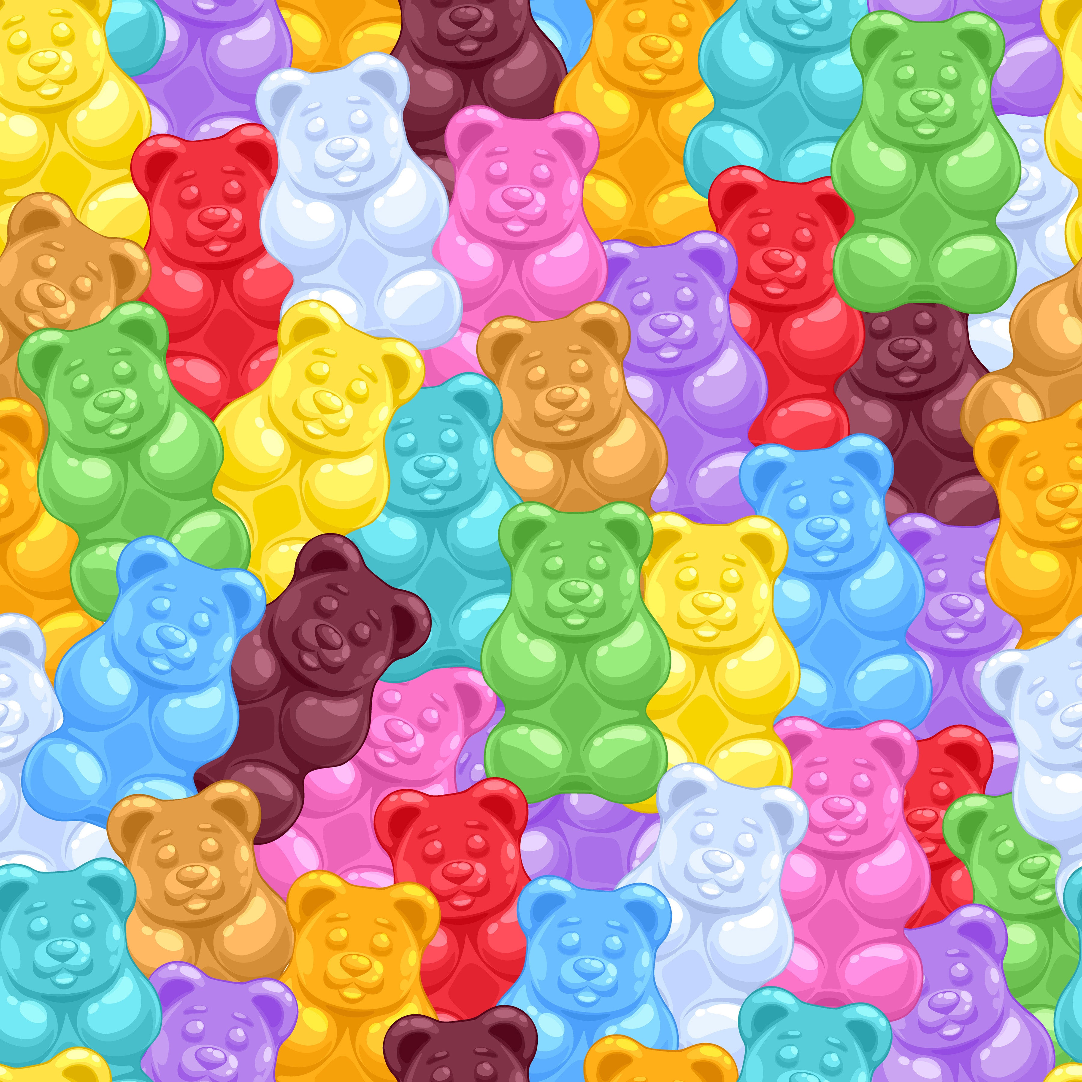 Candy Gummy Bears Pattern Vinyl 12" x 12" - The Vinyl Haus