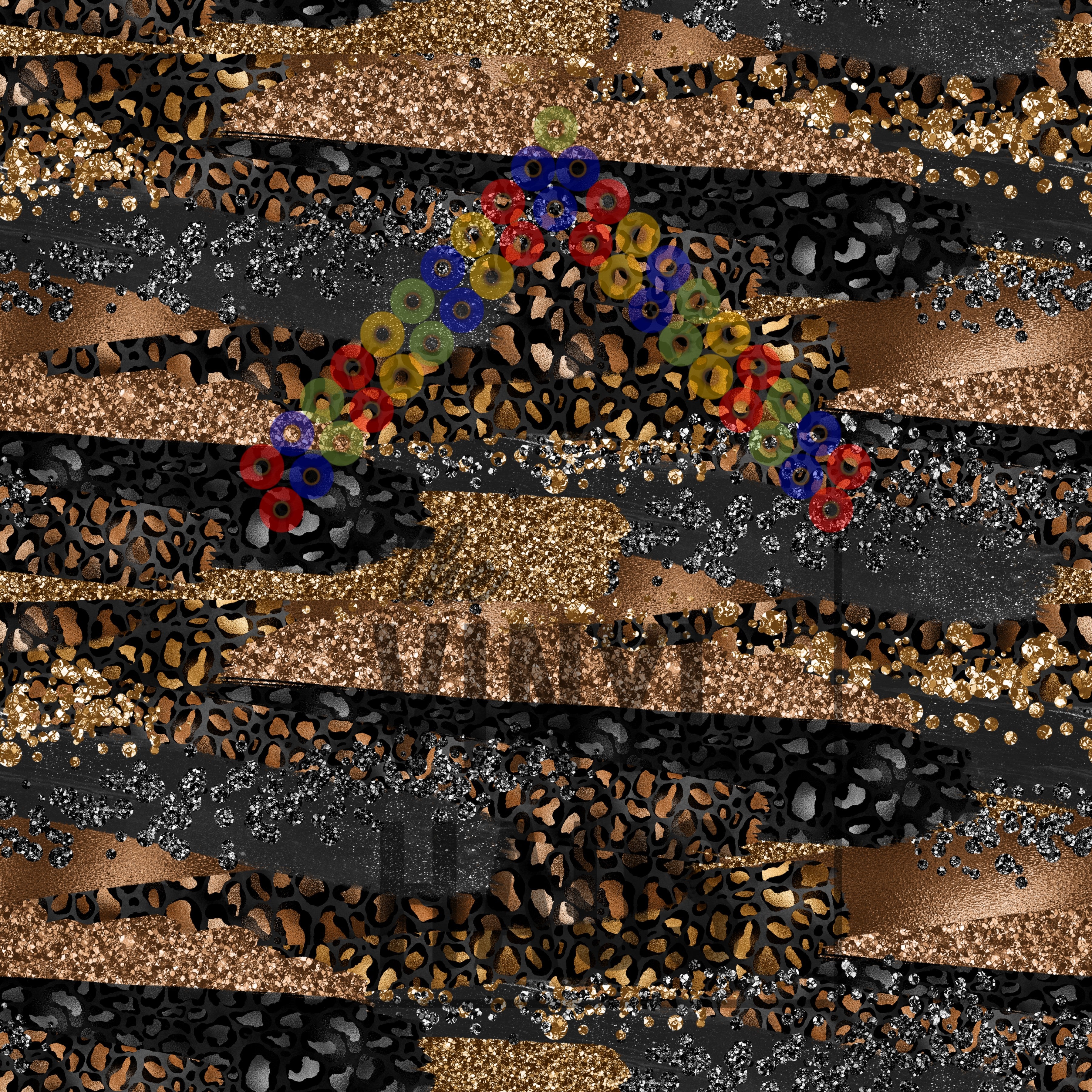 Gold Leopard Brushstroke Pattern Vinyl 12" x 12" - The Vinyl Haus