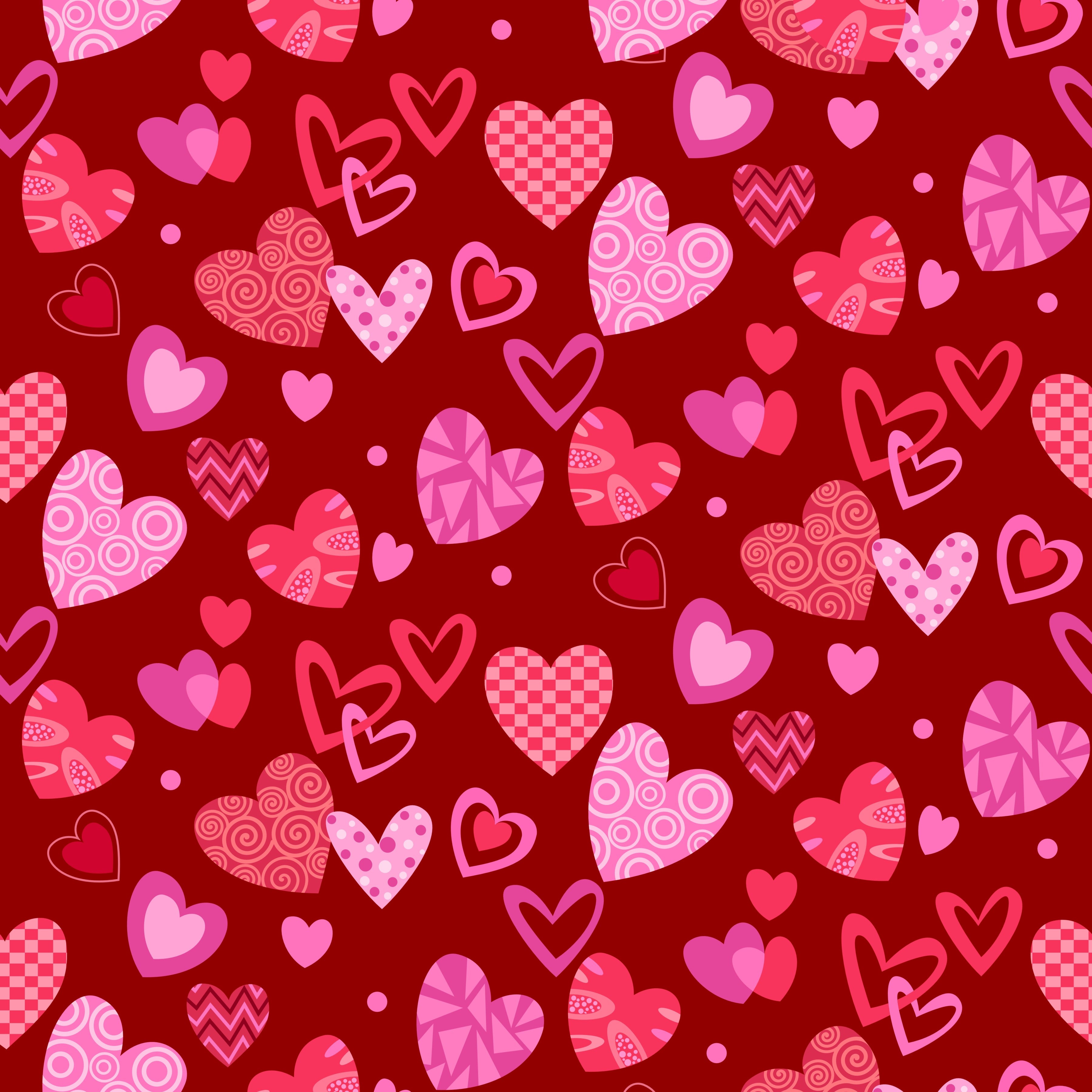 Valentine Hearts Pattern Vinyl 12" x 12" - The Vinyl Haus
