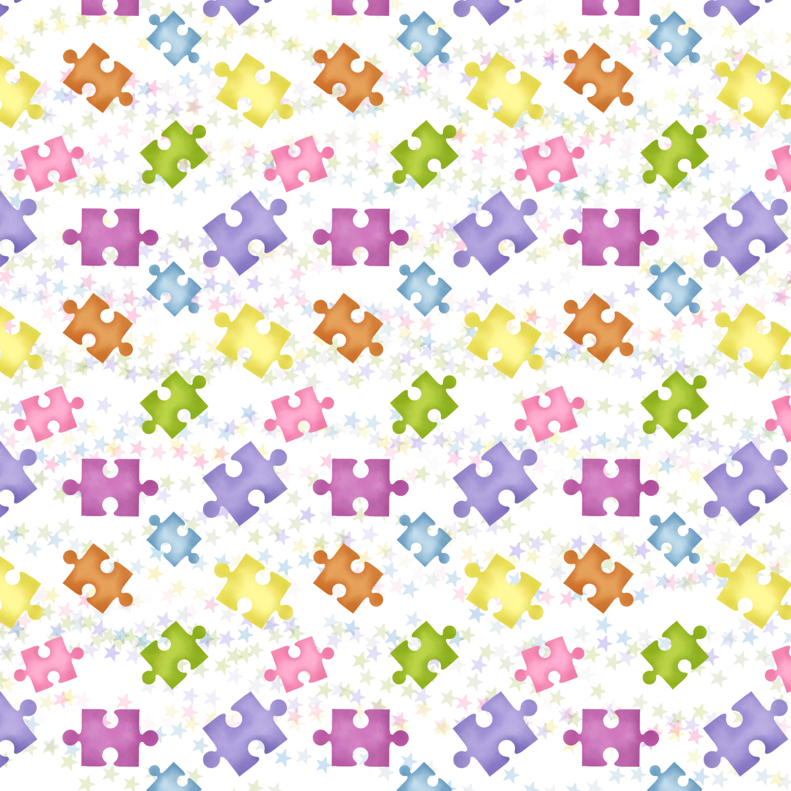 Puzzle Pieces White Background Pattern Vinyl 12" x 12" - The Vinyl Haus