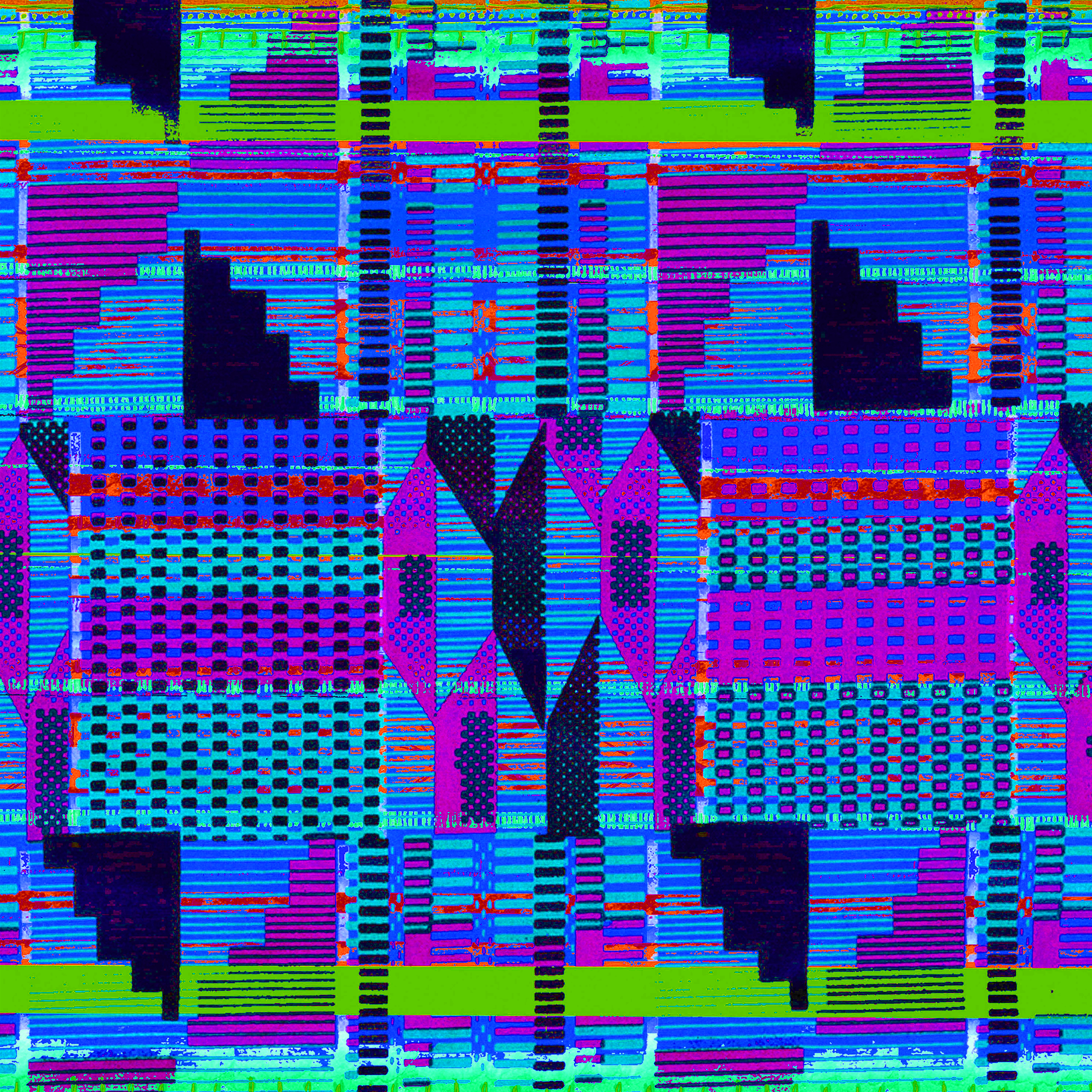 Kente Blue and Purple Pattern Vinyl 12" x 12" - The Vinyl Haus