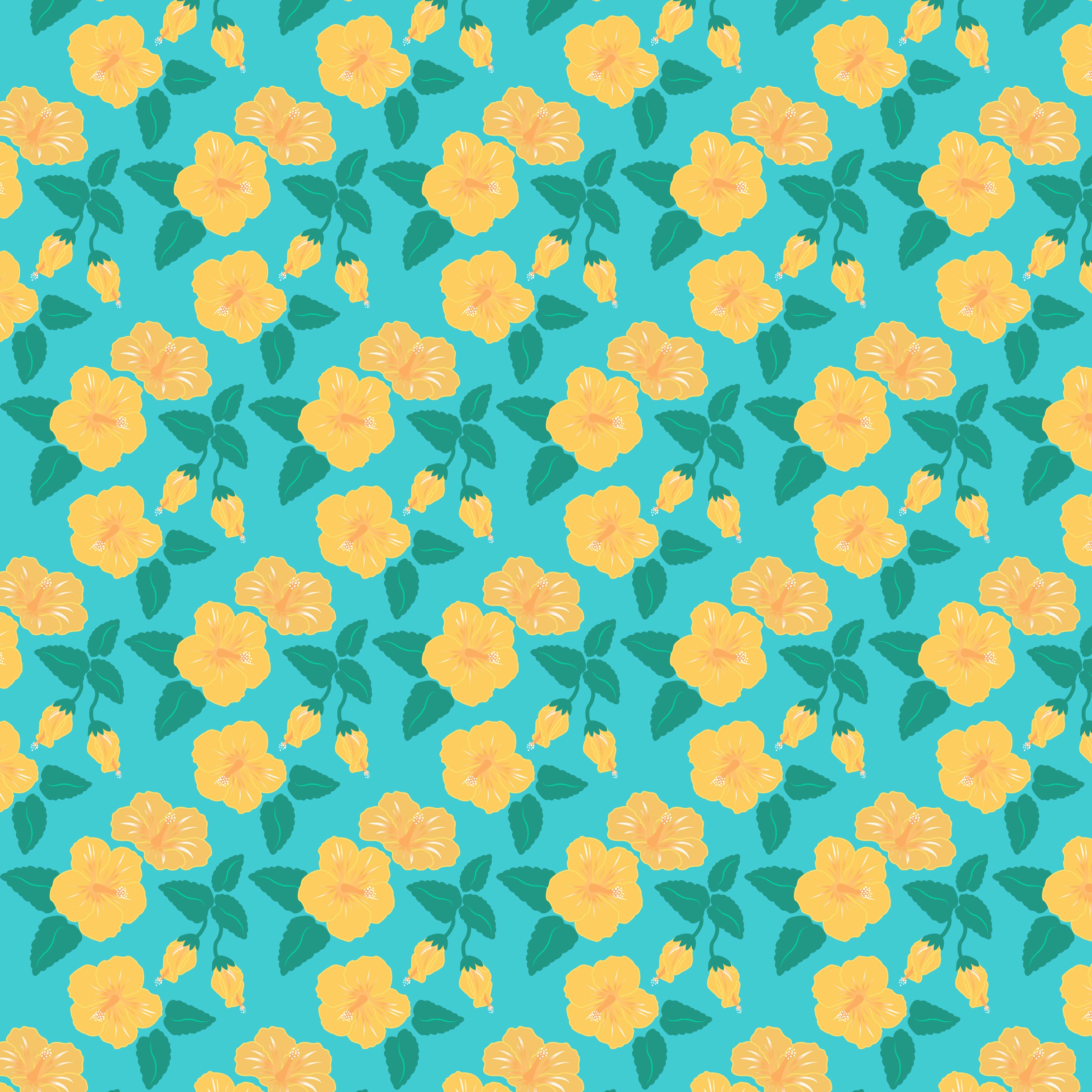 Hibiscus Pattern Vinyl 12" x 12" - The Vinyl Haus