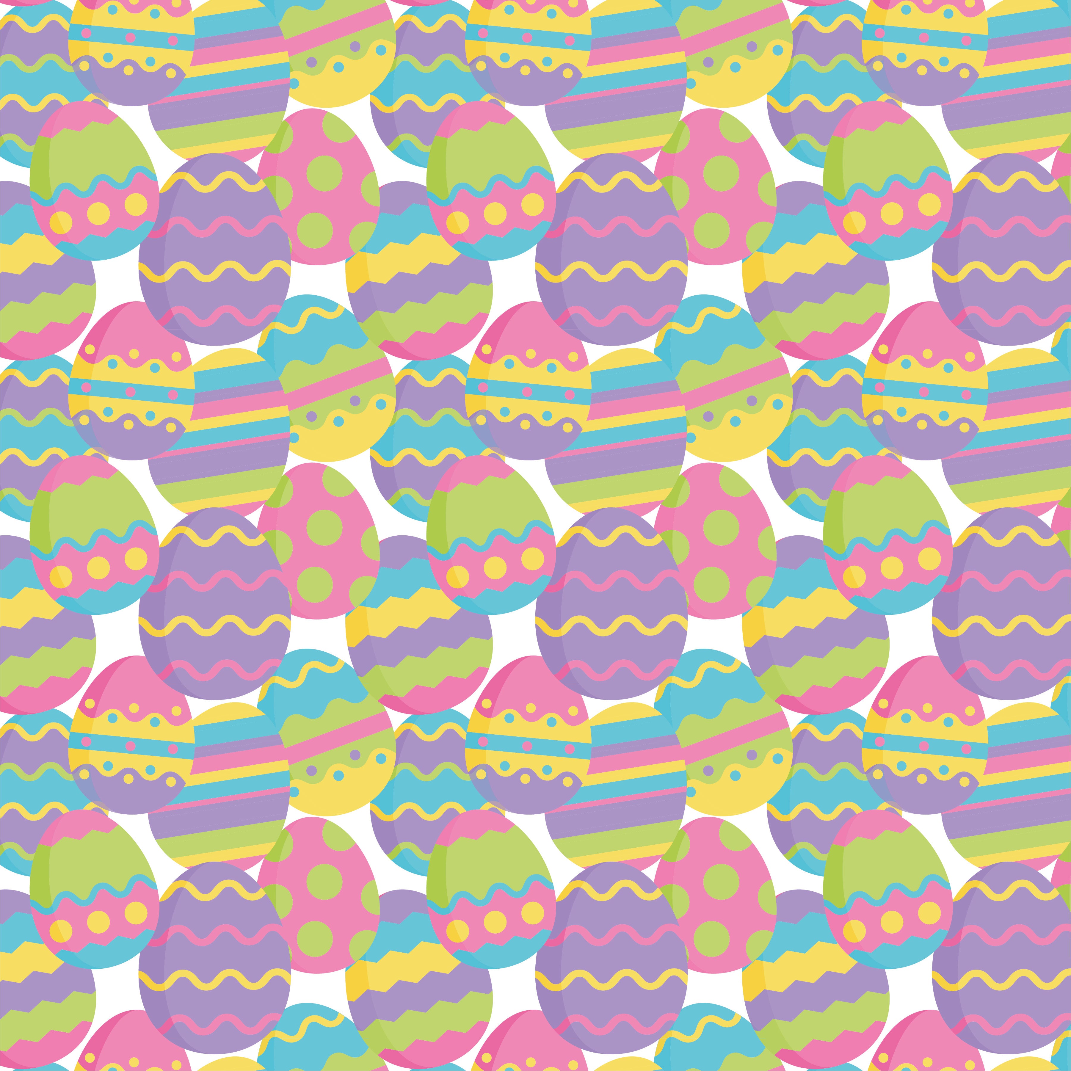 Easter Eggs Collage Pattern Vinyl 12" x 12" - The Vinyl Haus