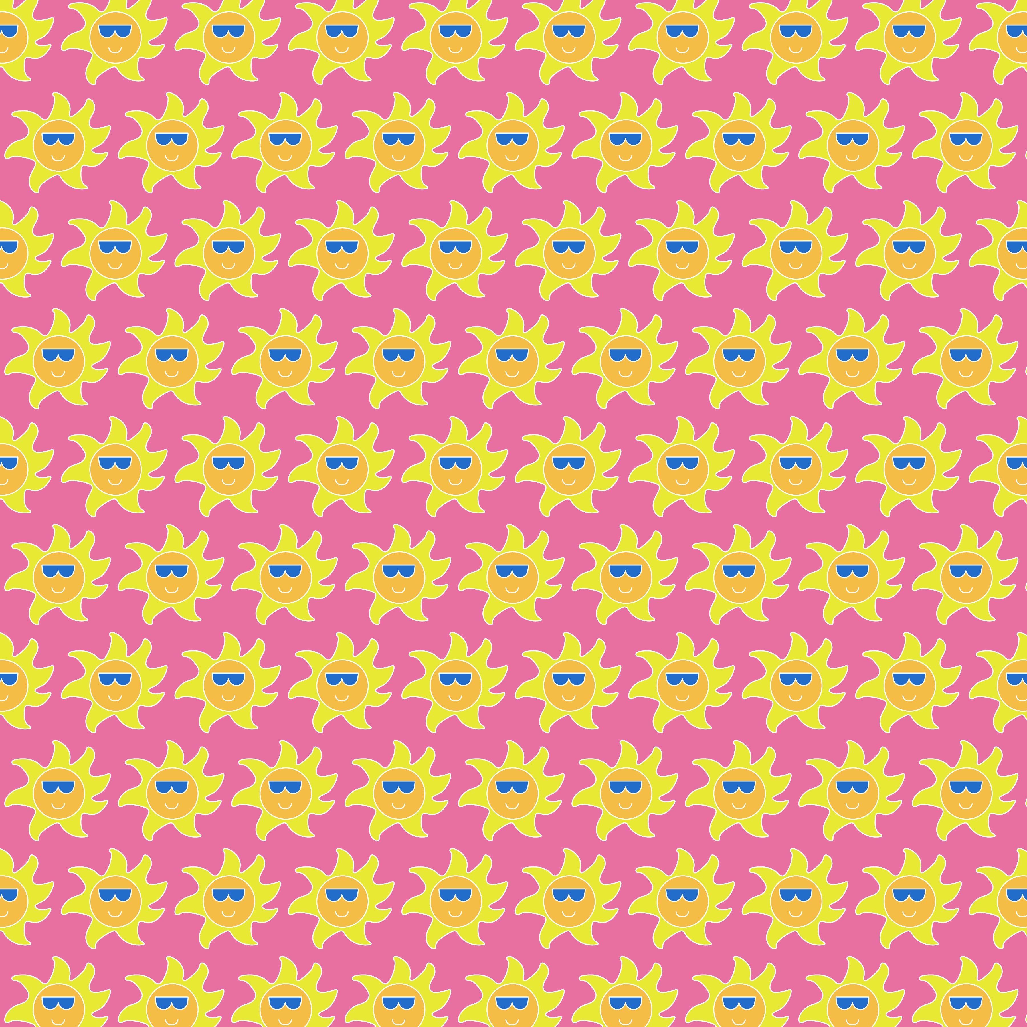 Smiling Suns Pattern Vinyl 12" x 12" - The Vinyl Haus