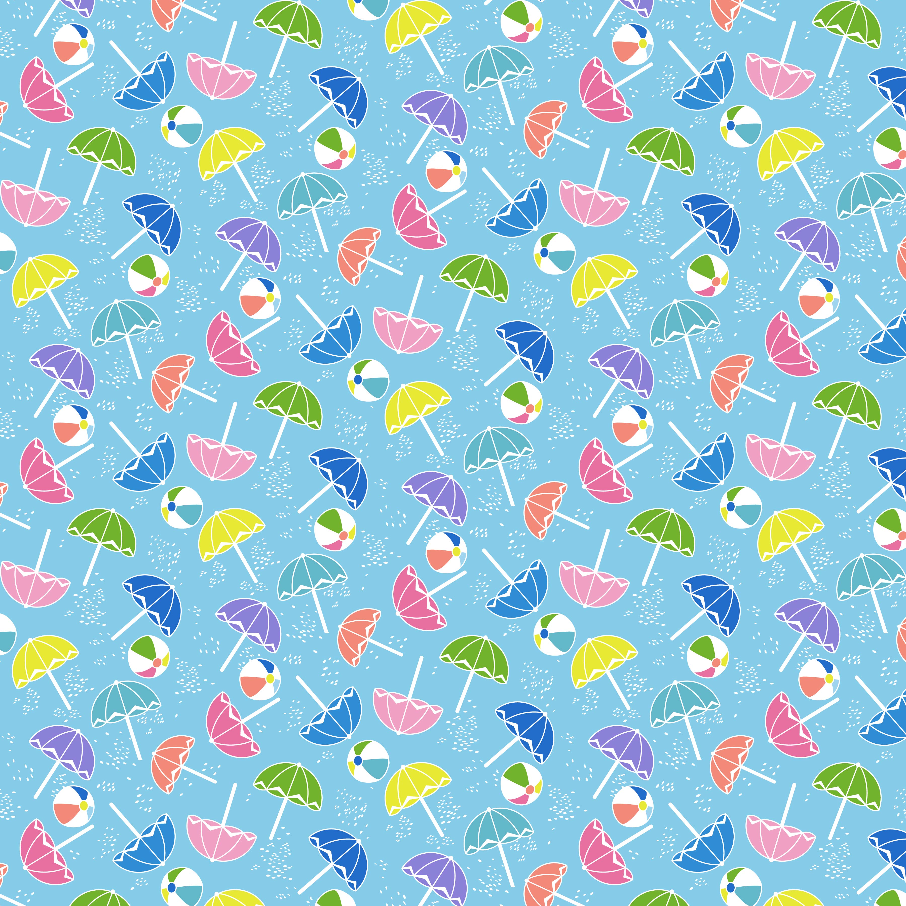 Beach Umbrellas Pattern Vinyl 12" x 12" - The Vinyl Haus