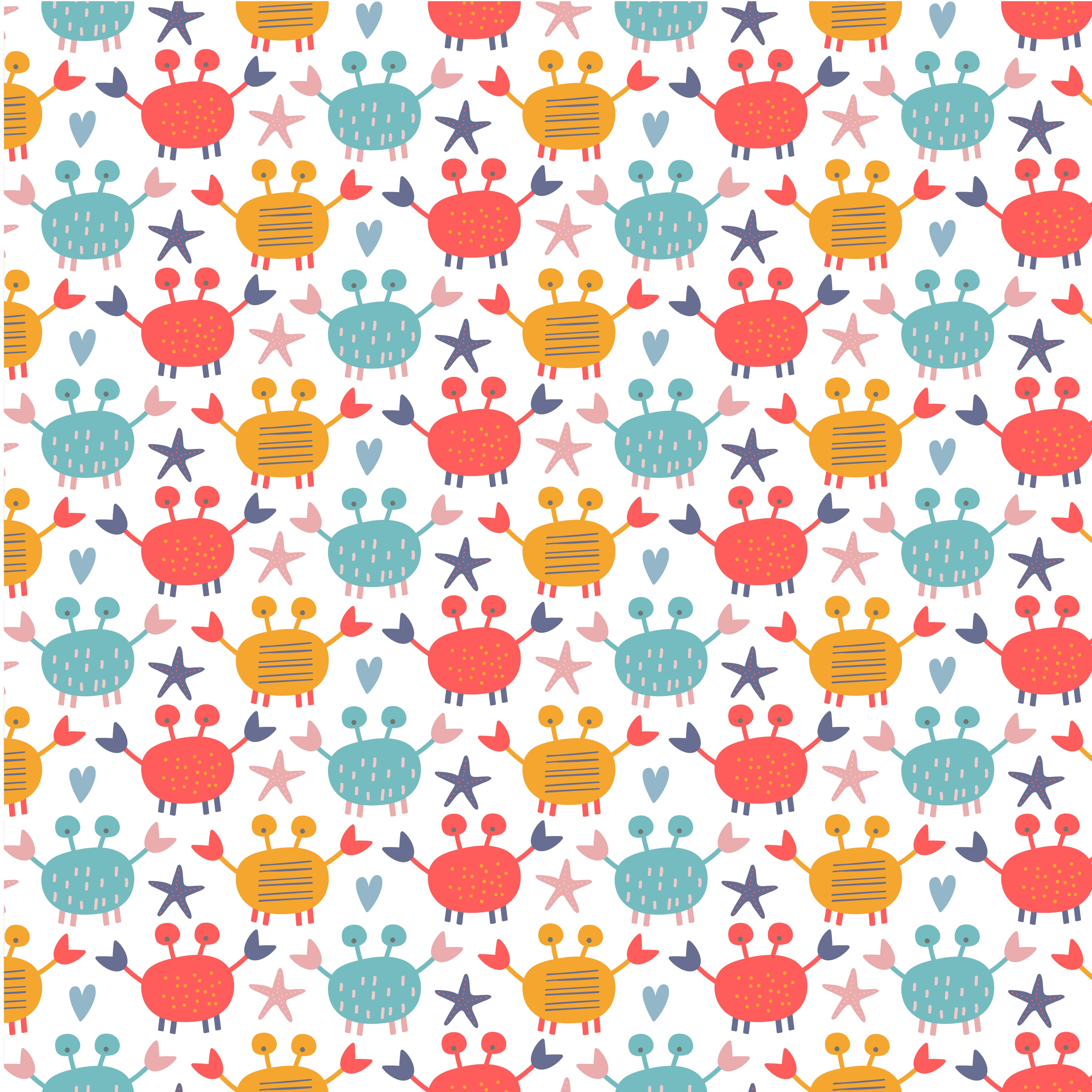 Sand Crabs Pattern Vinyl 12" x 12" - The Vinyl Haus