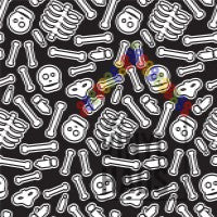 Halloween Bones Pattern Vinyl 12" x 12" - The Vinyl Haus