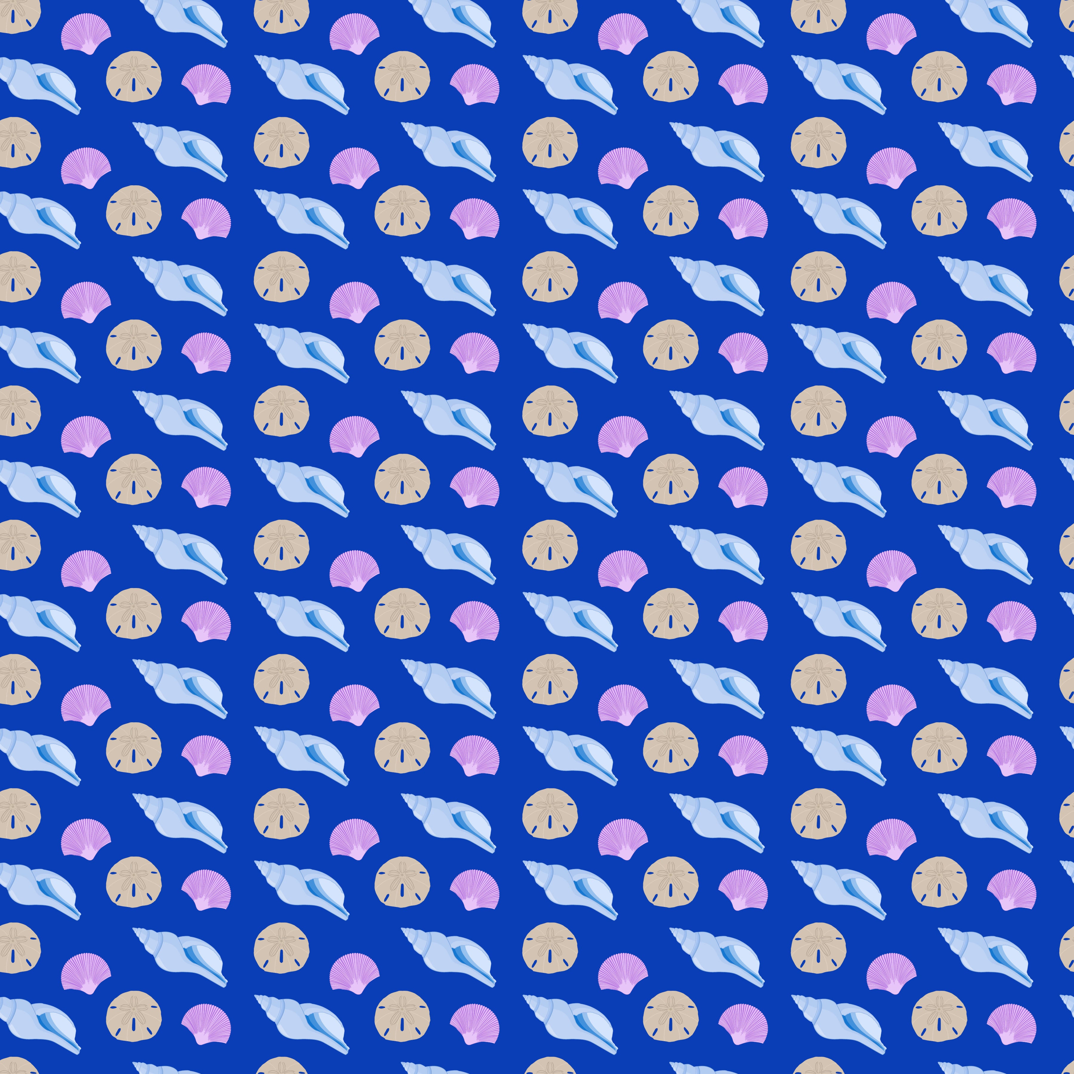 Sea Shells and Sand Dollars Pattern Vinyl 12" x 12" - The Vinyl Haus