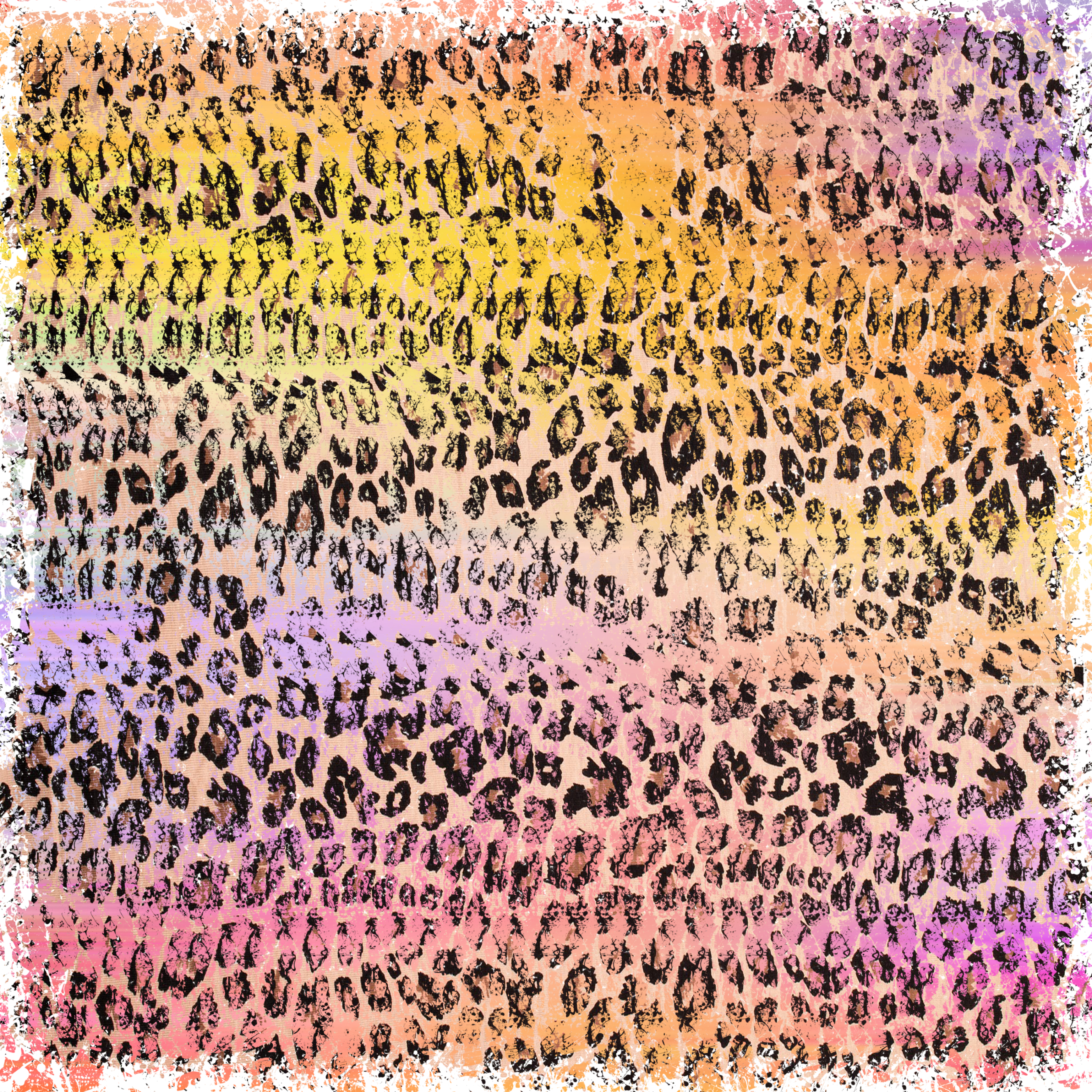 Rainbow Ombre Leopard Pattern Vinyl 12" x 12" - The Vinyl Haus