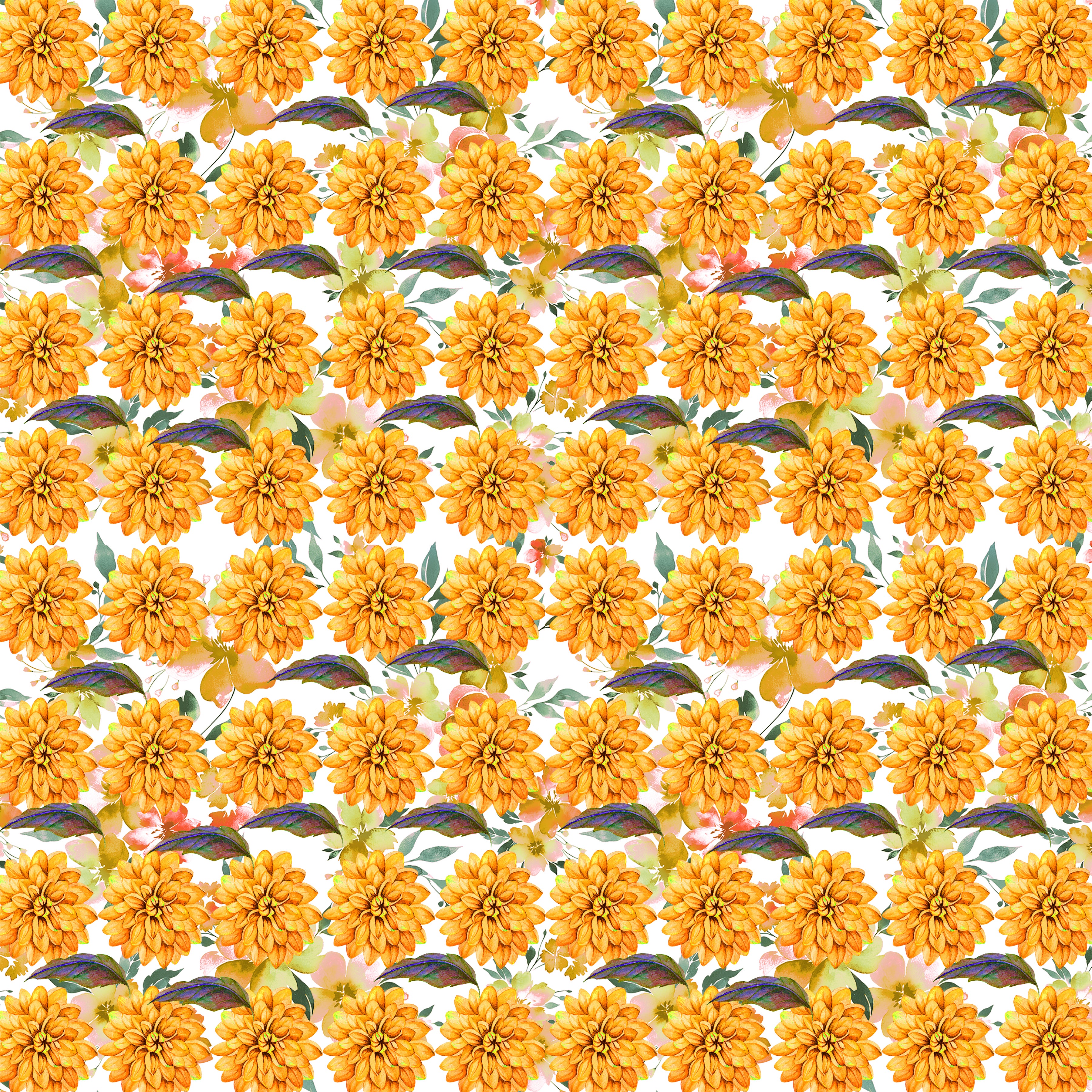 Chrysanthemum Flower Pattern Vinyl 12" x 12" - The Vinyl Haus