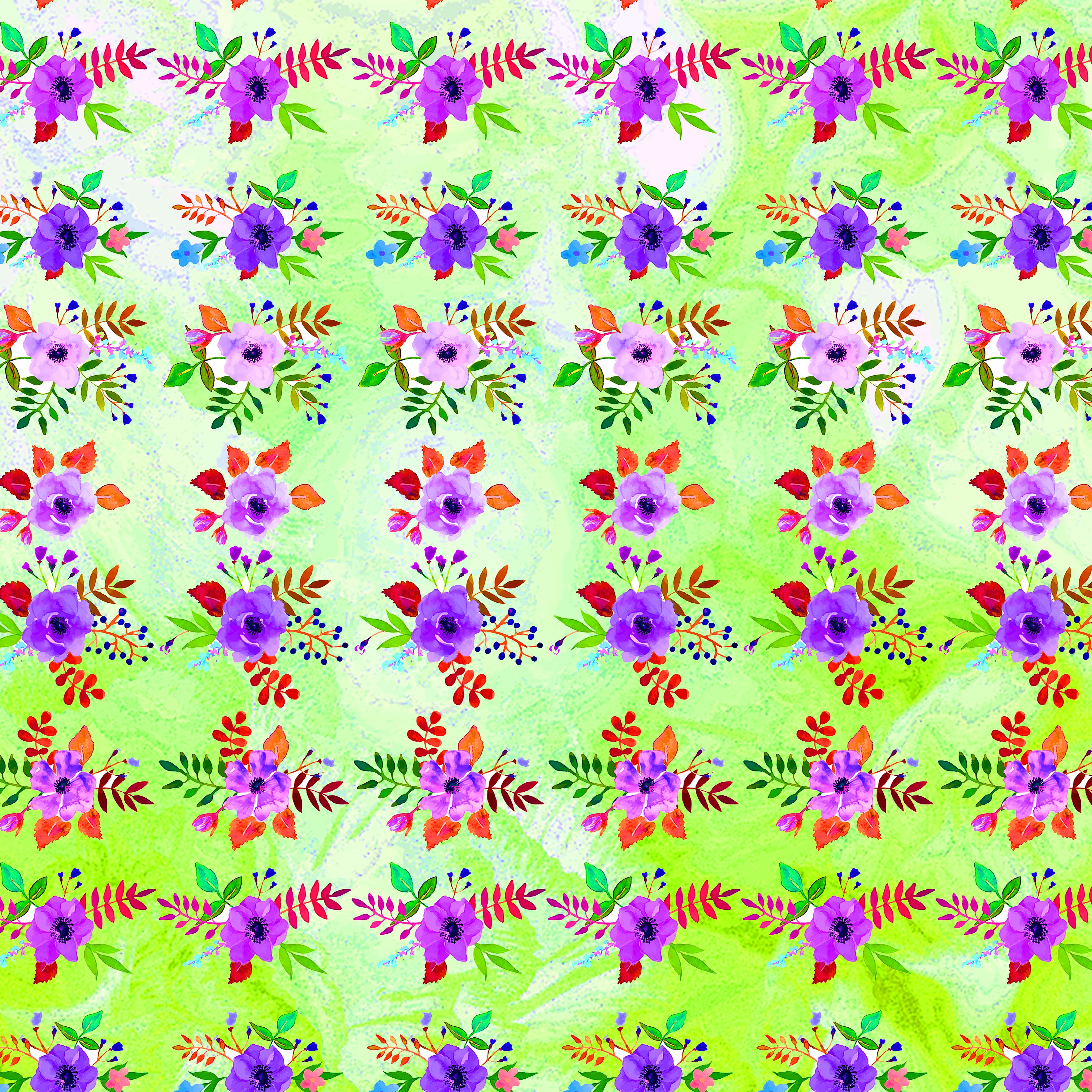 Spring Flowers Pattern Vinyl 12" x 12" - The Vinyl Haus