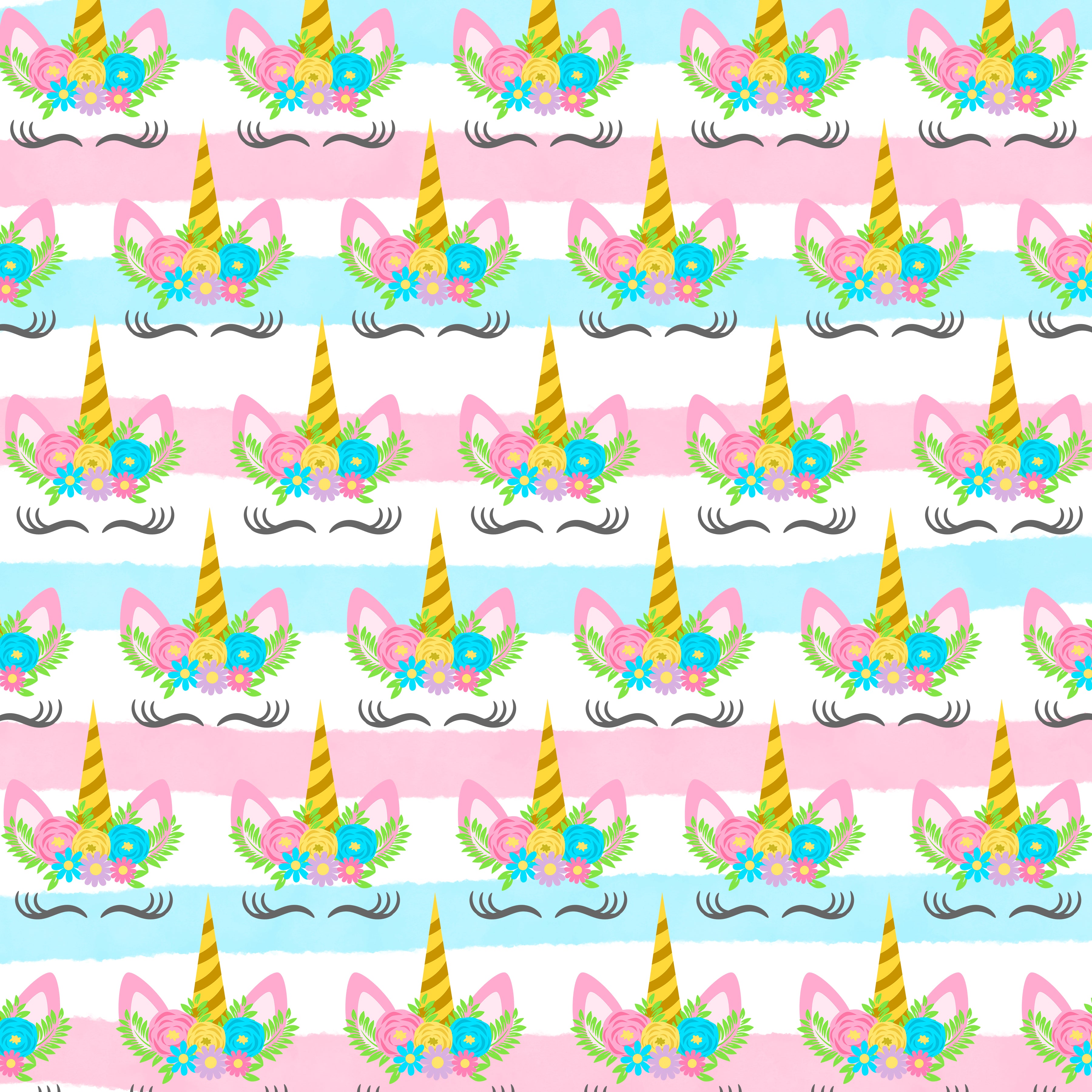 Unicorn Faces Pattern Vinyl 12" x 12" - The Vinyl Haus