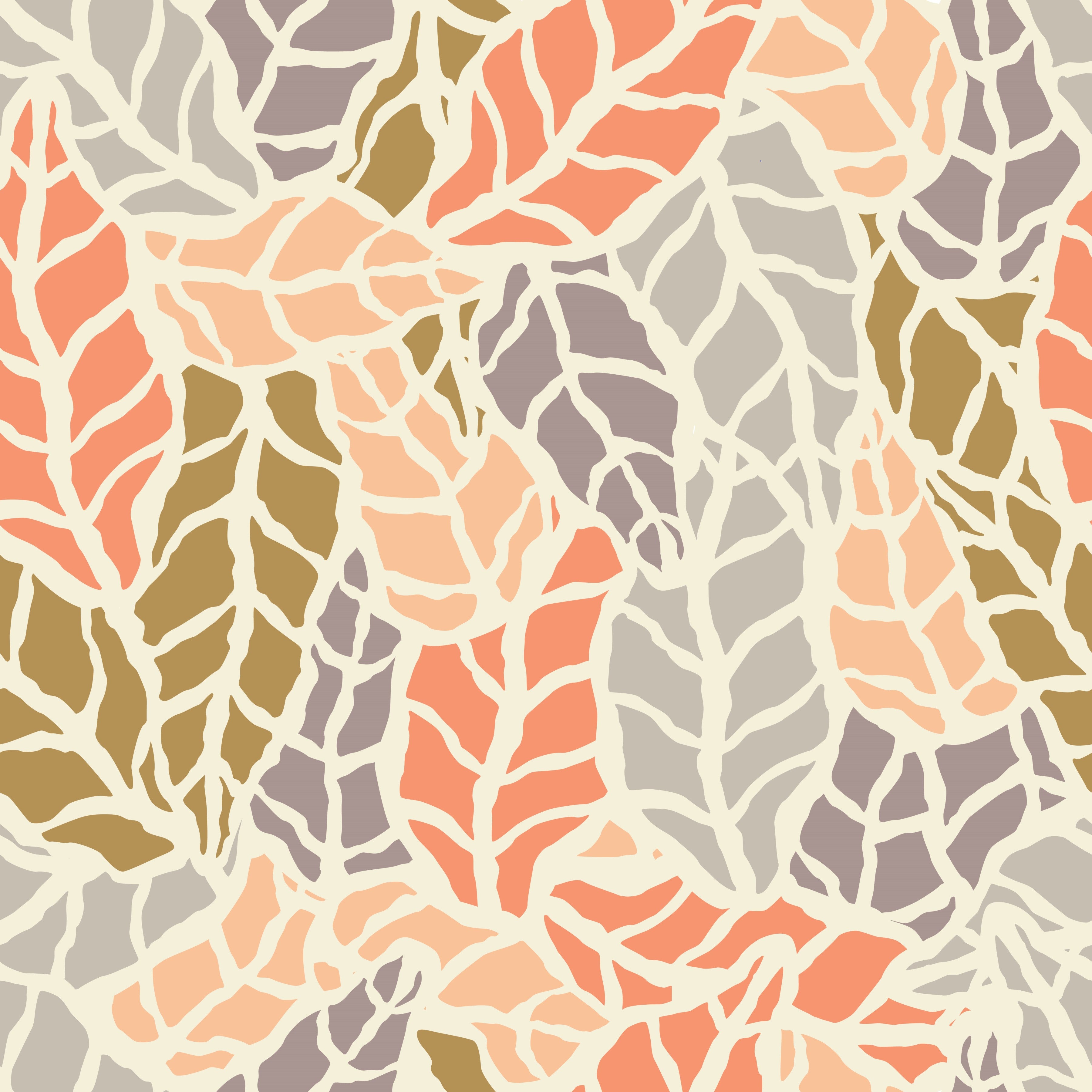 Abstract Leaves Light Colors Pattern Vinyl 12" x 12" - The Vinyl Haus