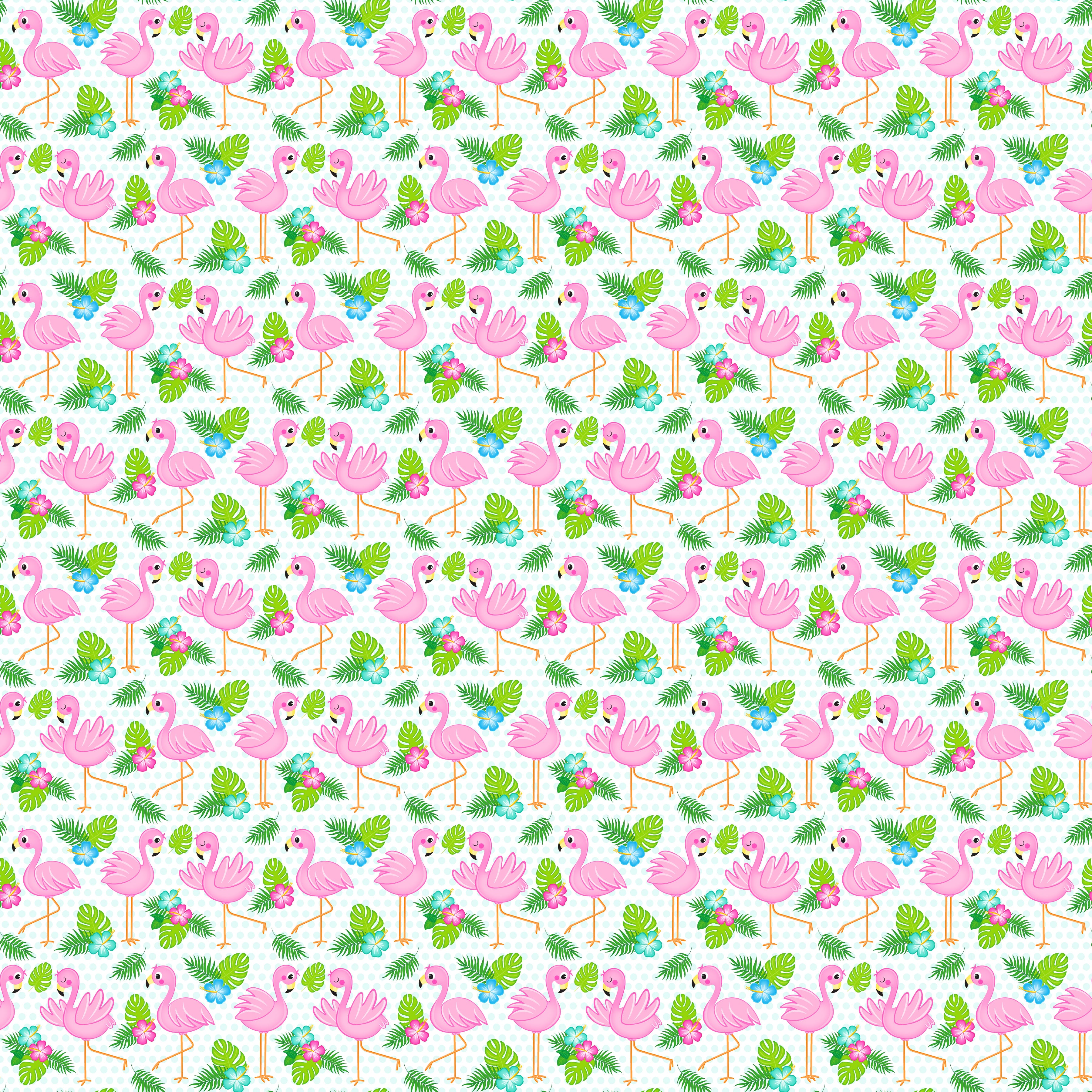 Tropical Flamingo Pattern Vinyl 12" x 12" - The Vinyl Haus