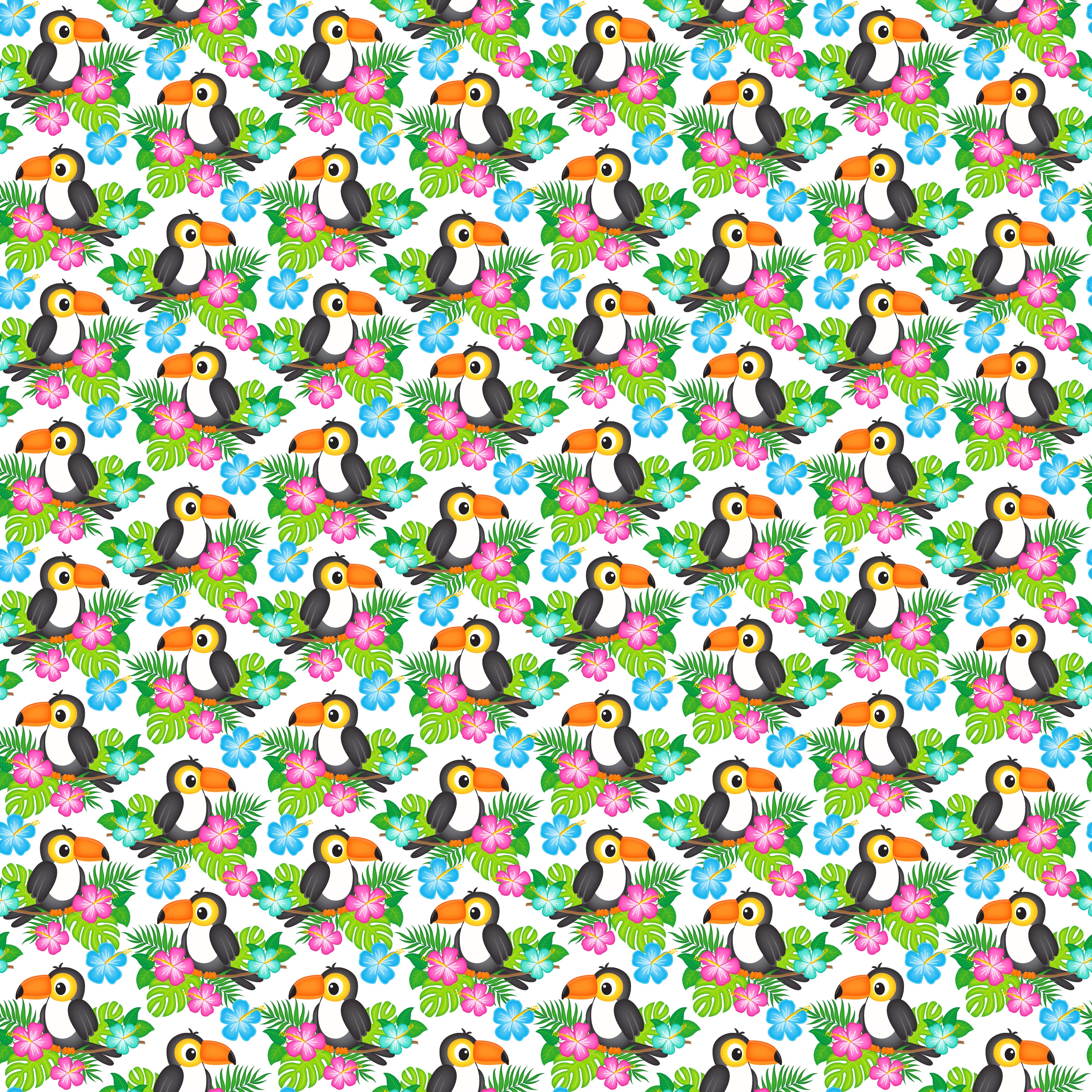 Tropical Toucans Pattern Vinyl 12" x 12" - The Vinyl Haus