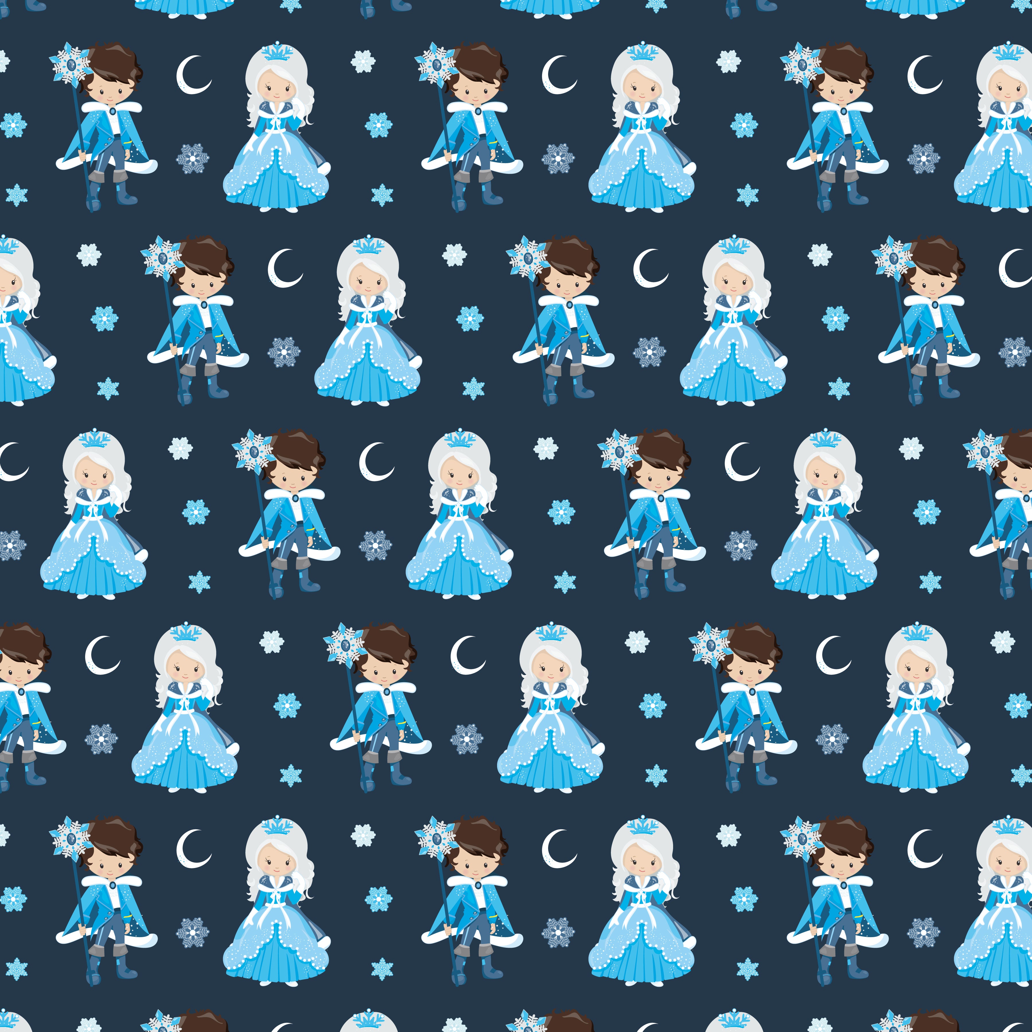 Ice Prince and Princess Pattern Vinyl 12" x 12" - The Vinyl Haus