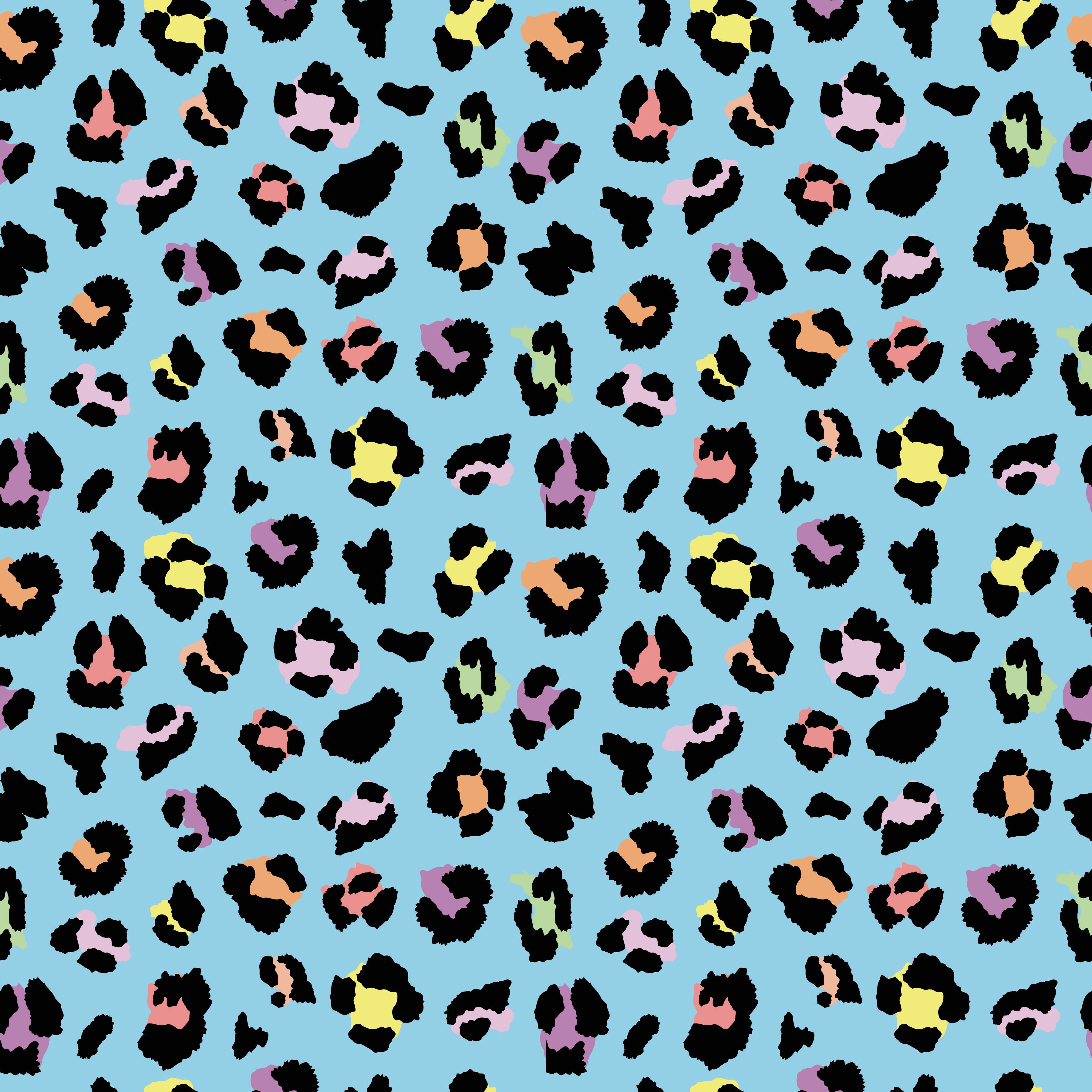 Blue Pastel Leopard Spots Pattern Vinyl 12" x 12" - The Vinyl Haus