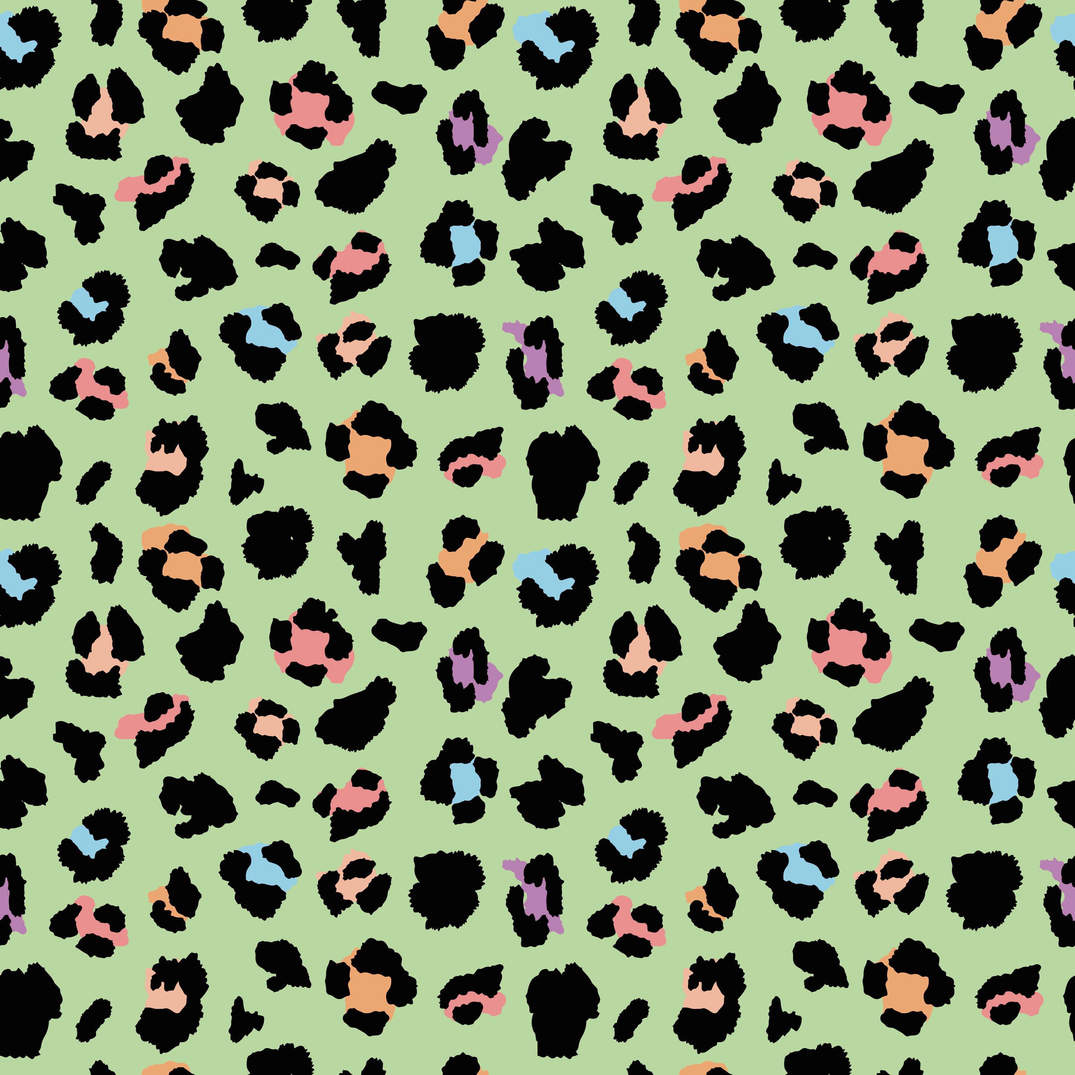 Green Pastel Leopard Spots Pattern Vinyl 12" x 12" - The Vinyl Haus