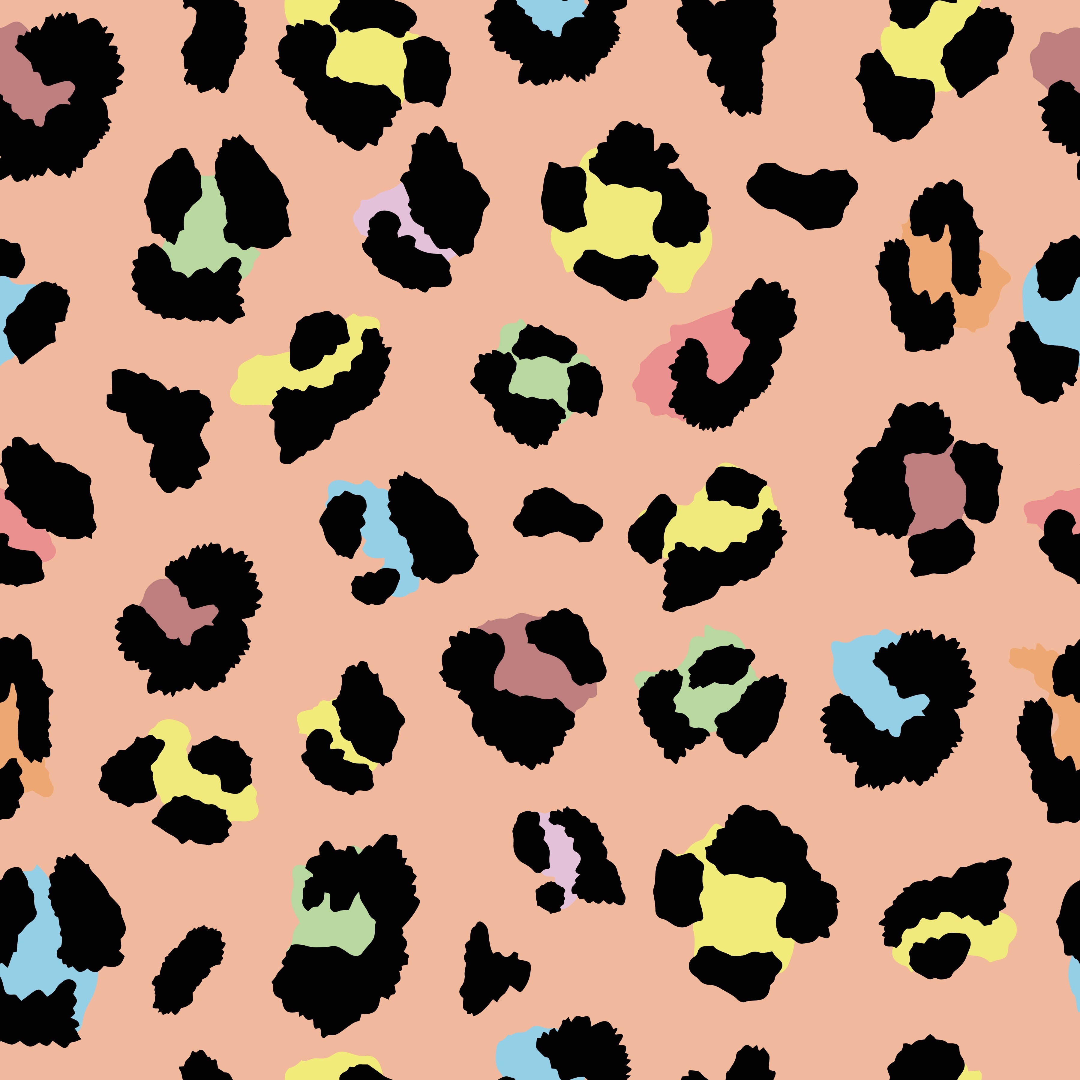 Orange Pastel Leopard Spots Pattern Vinyl 12" x 12" - The Vinyl Haus