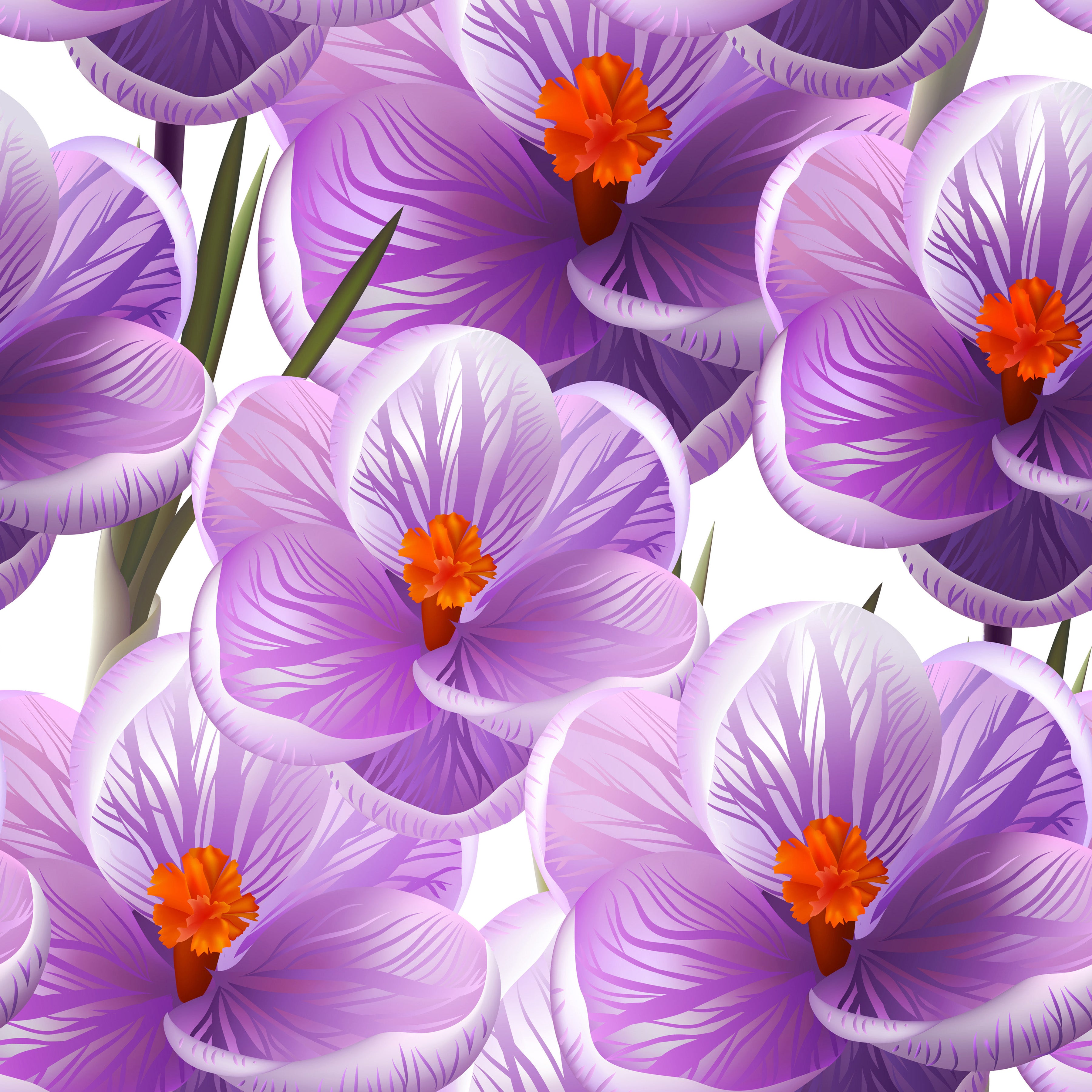 Large Purple Flowers Pattern Vinyl 12" x 12" - The Vinyl Haus