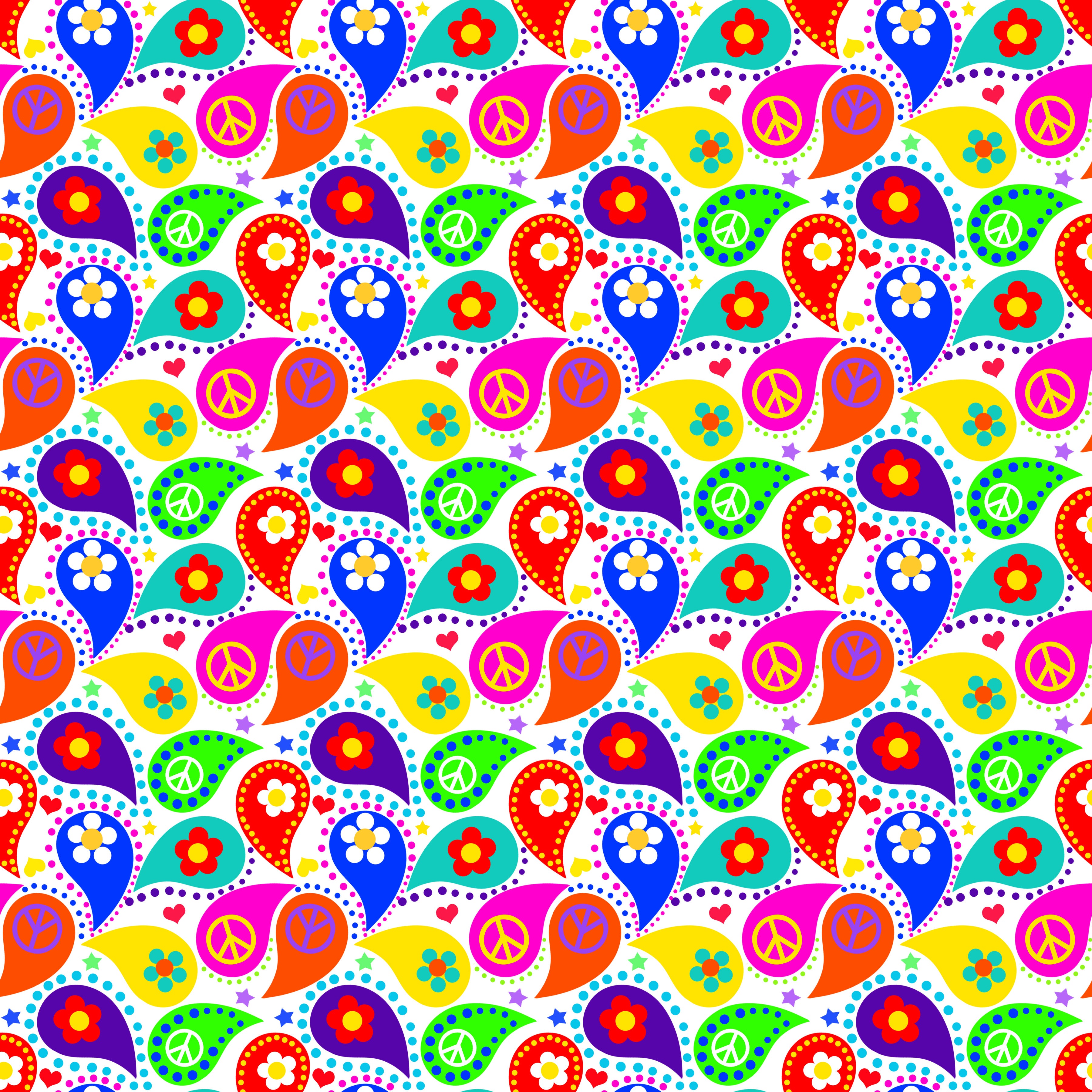 Rainbow Paisley Pattern Vinyl 12" x 12" - The Vinyl Haus