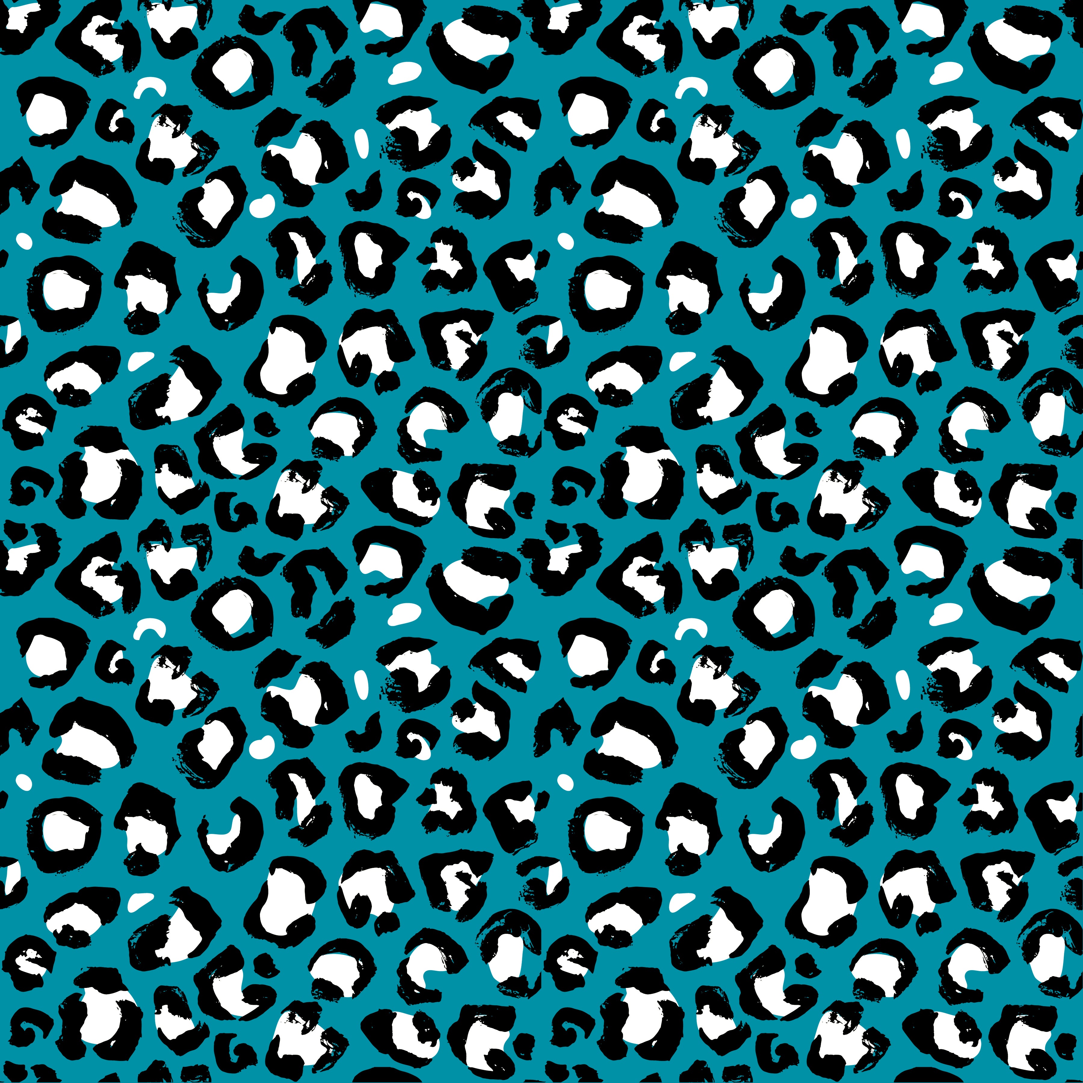 Teal Cheetah Print Pattern Vinyl 12" x 12" - The Vinyl Haus