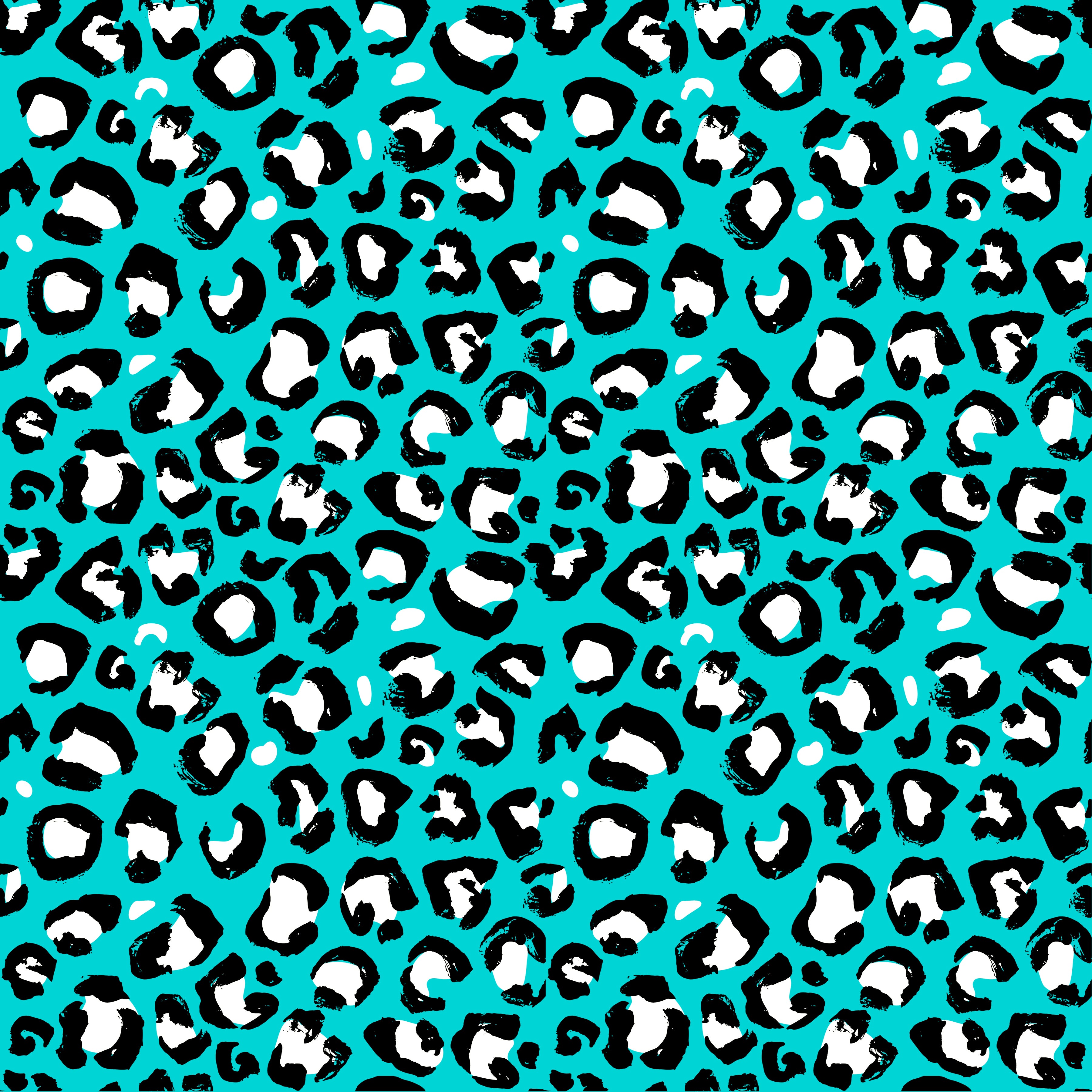 Turquoise Cheetah Print Pattern Vinyl 12" x 12" - The Vinyl Haus