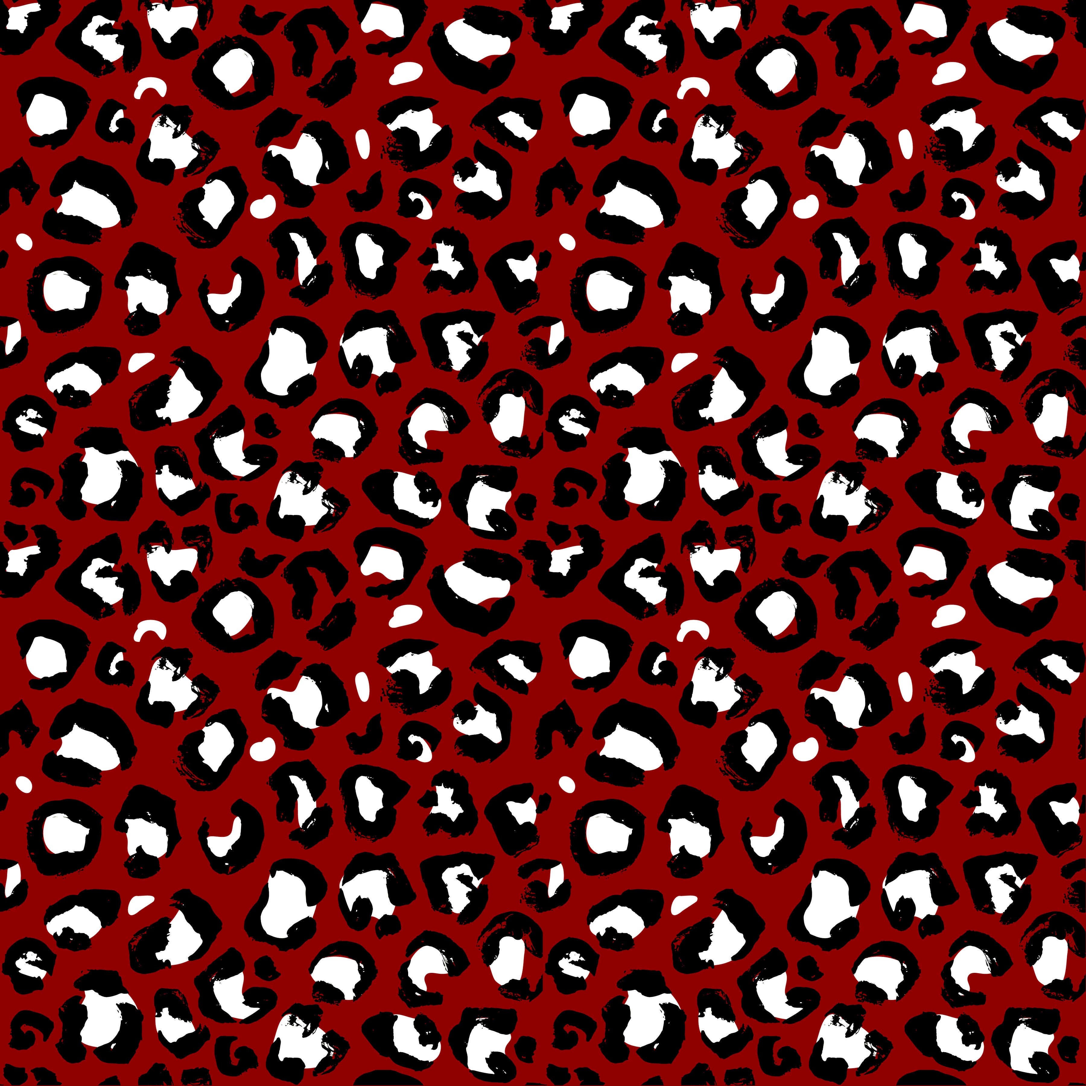 Dark Red Cheetah Print Pattern Vinyl 12" x 12" - The Vinyl Haus