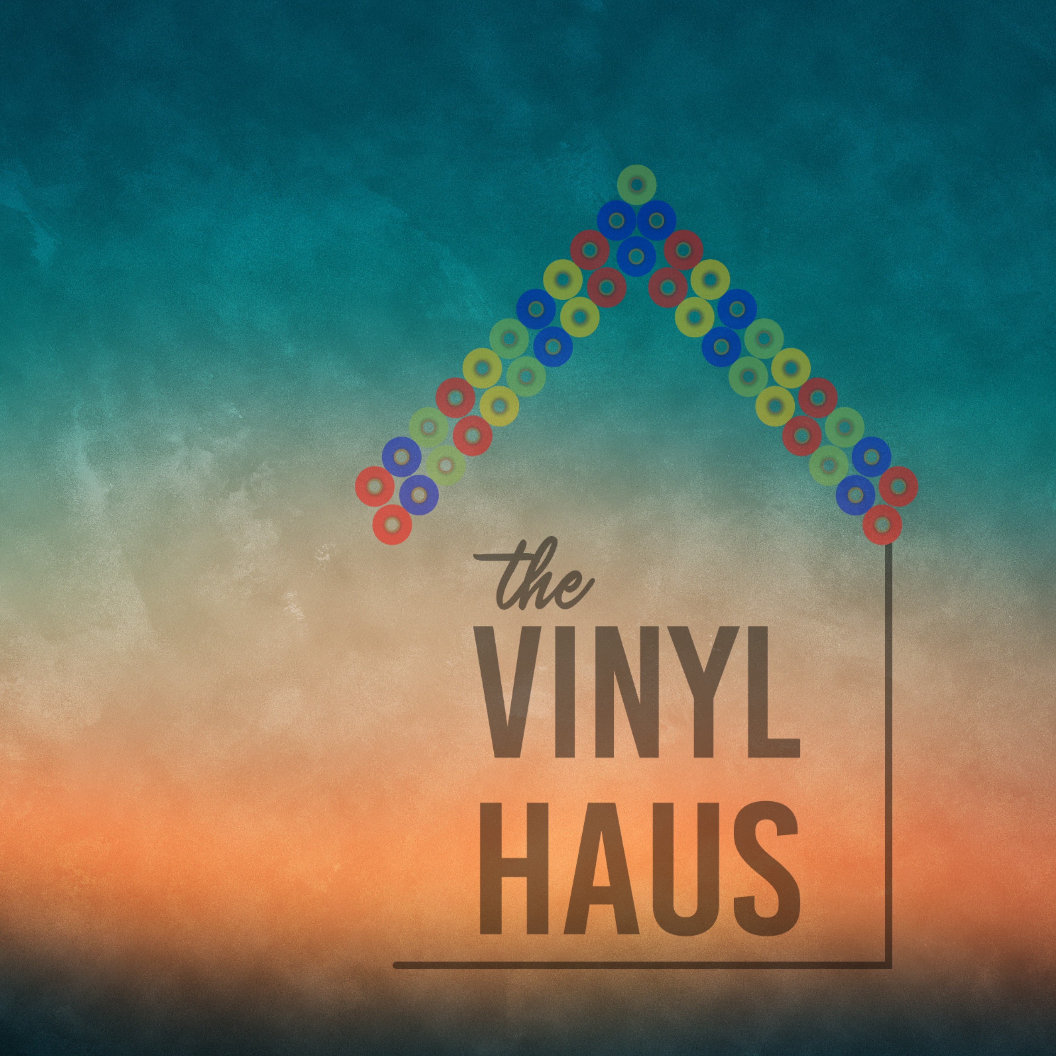 Teal Sunset Pattern Vinyl 12" x 12" - The Vinyl Haus