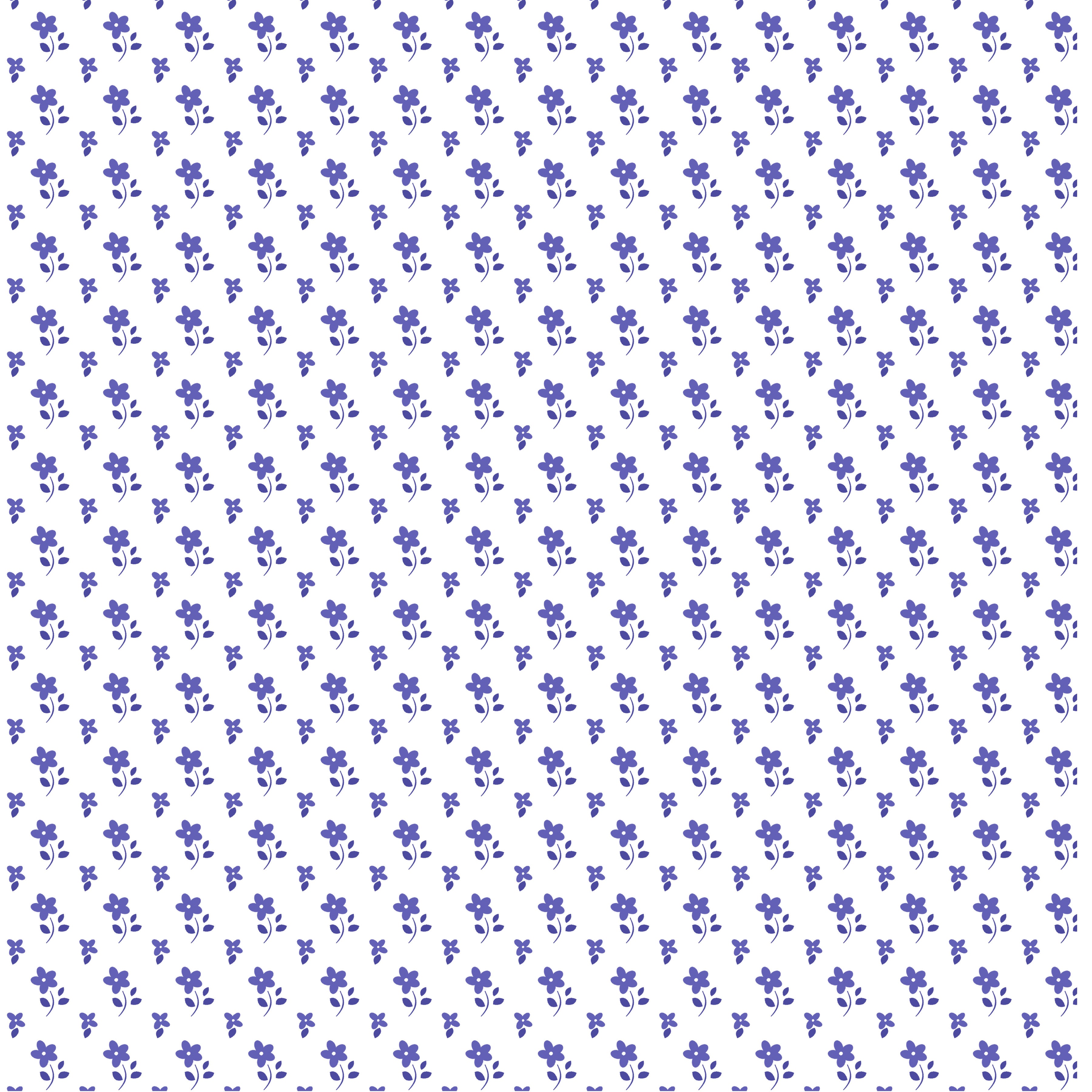 Small Purple Flowers on White Background Pattern Vinyl 12" x 12" - The Vinyl Haus