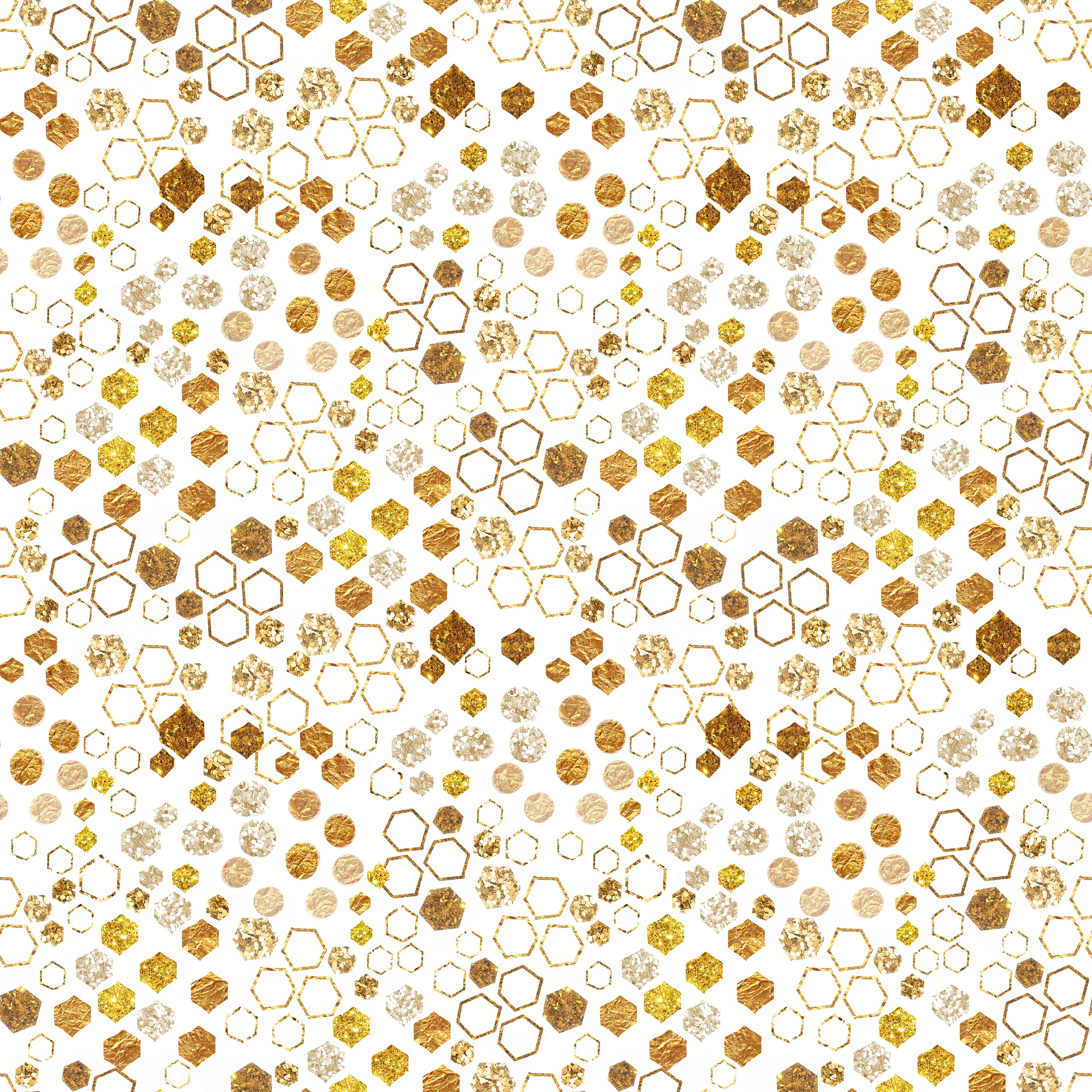 Golden Honeycombs Pattern Vinyl 12" x 12" - The Vinyl Haus