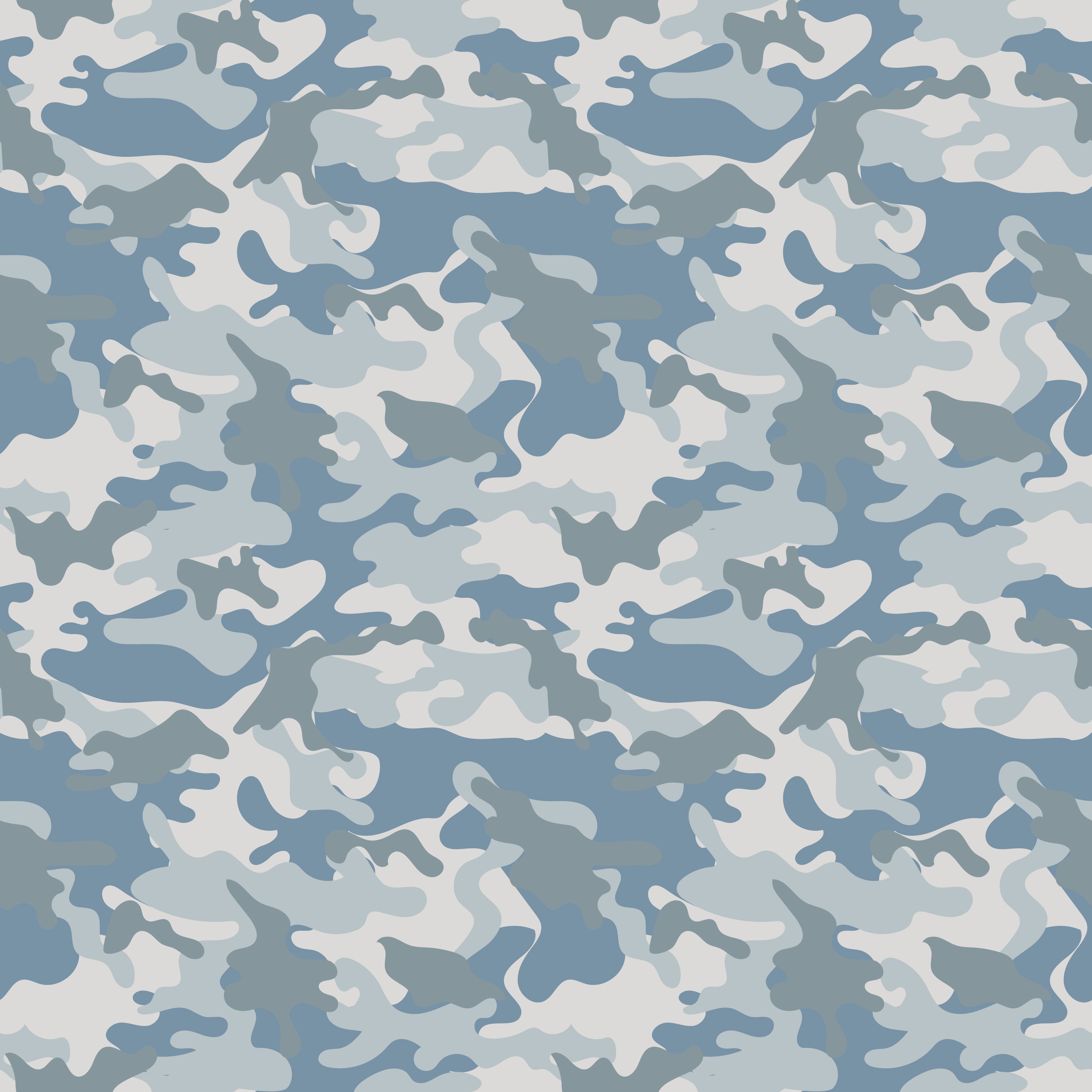 Blue and Grey Camouflage Pattern Vinyl 12" x 12" - The Vinyl Haus